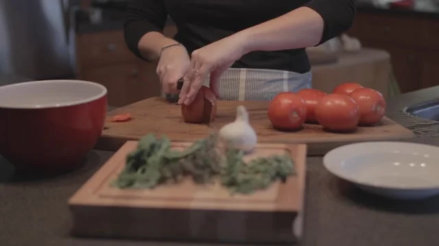 Lunch - ricottoa gnudi with roasted red pepper sauce