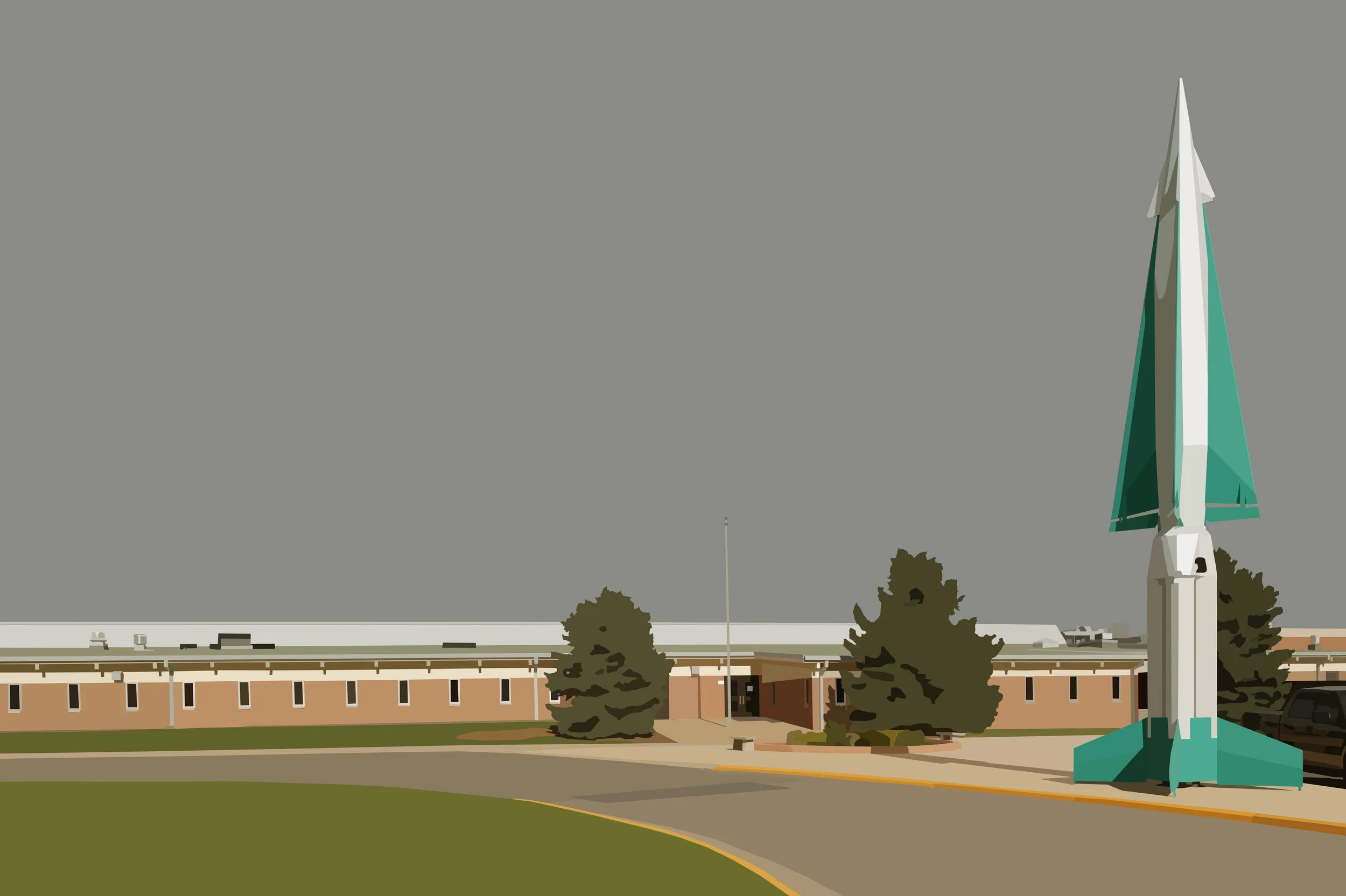 DECOMMISSIONED NUKE HERCULES NUCLEAR MISSLE, PUBLIC MIDDLE SCHOOL