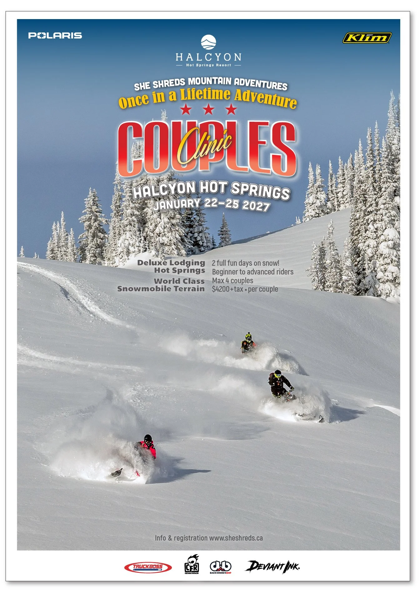 Couples Clinic at Halcyon Hot Springs Jan 22-25 2027