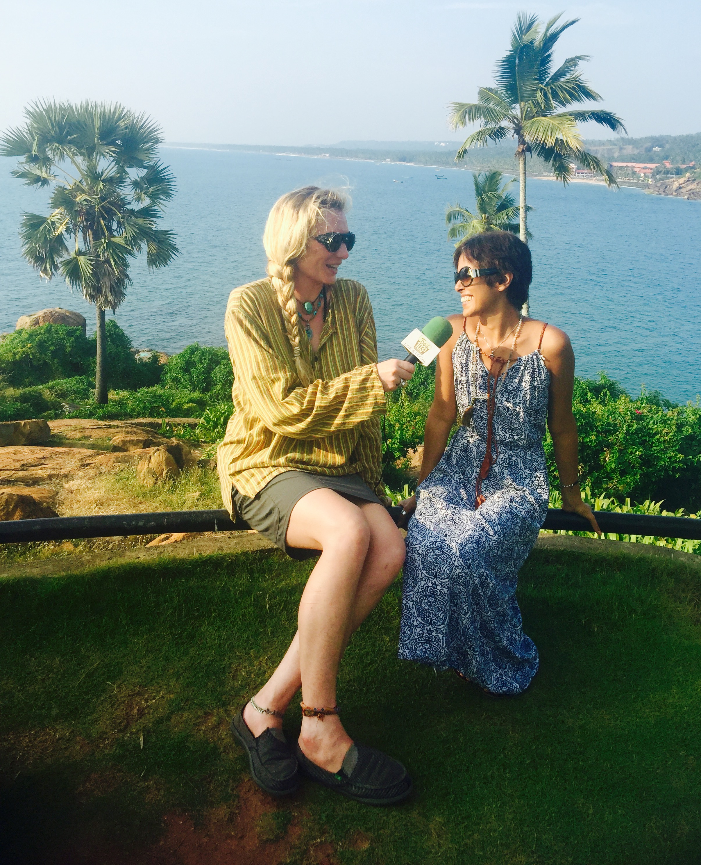 Interviewing Karen, a dedicated Ashtangi, in Kerala, South India.