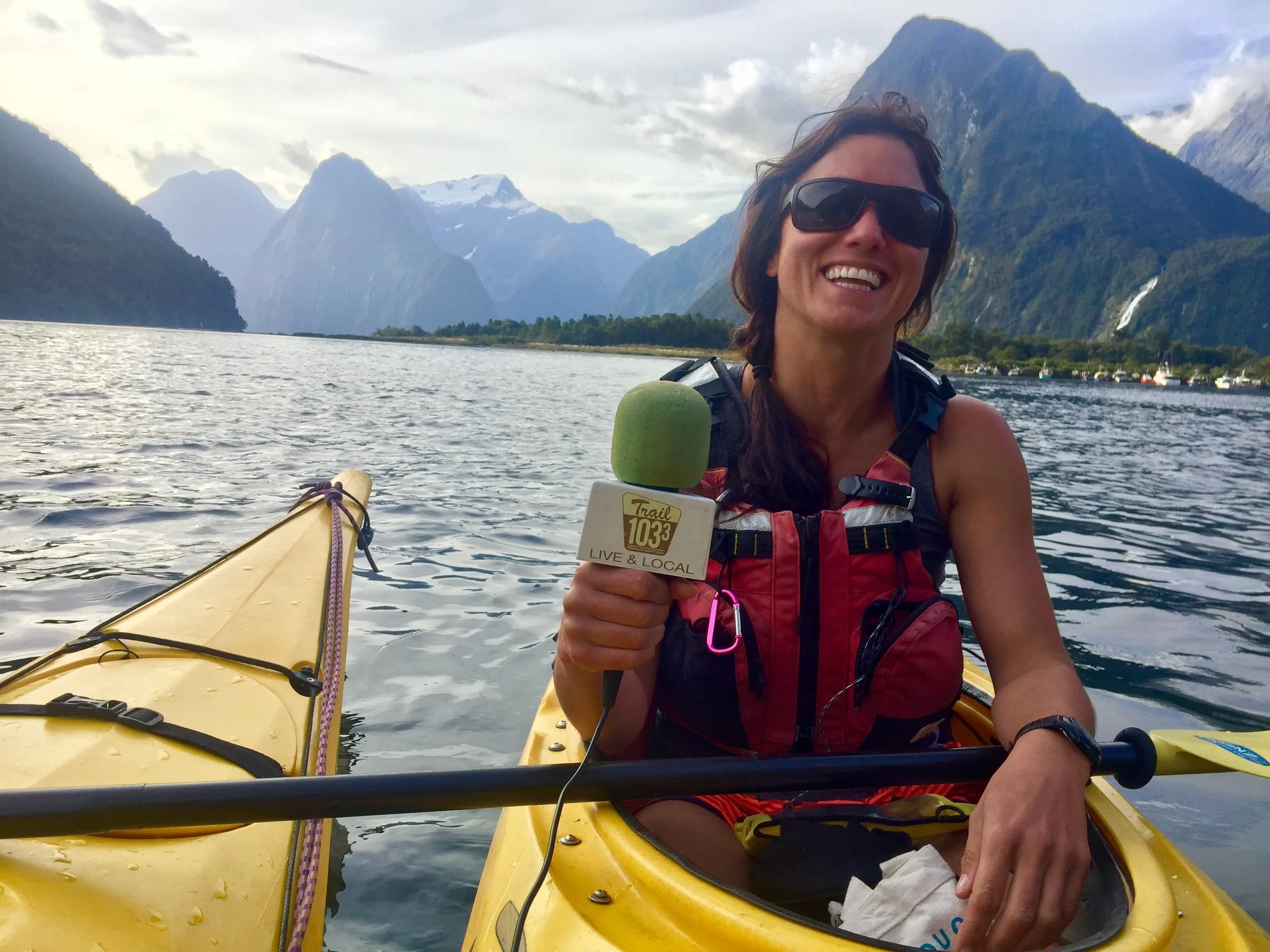 An interview recorded in sea kayaks in the Milford Sound on New Zealand's extremely remote west coast... Courtney Quintrell is an international adventure guide specializing in sky diving, sea kayaking, whitewater kayaking, motorcycle touring, sailing, orienteering & beer brewing. Courtney spent many years in Alaska but now calls New Zealand home. She is passionate about Maori culture & is in my opinion… the ultimate outdoor babe.