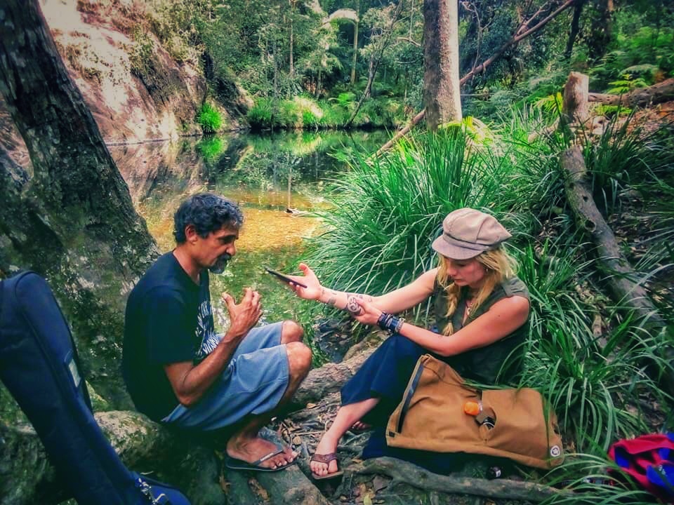 Recording deep in the bush on the sacred ancestral meeting grounds of the Kabi Kabi People in Eastern Australia.