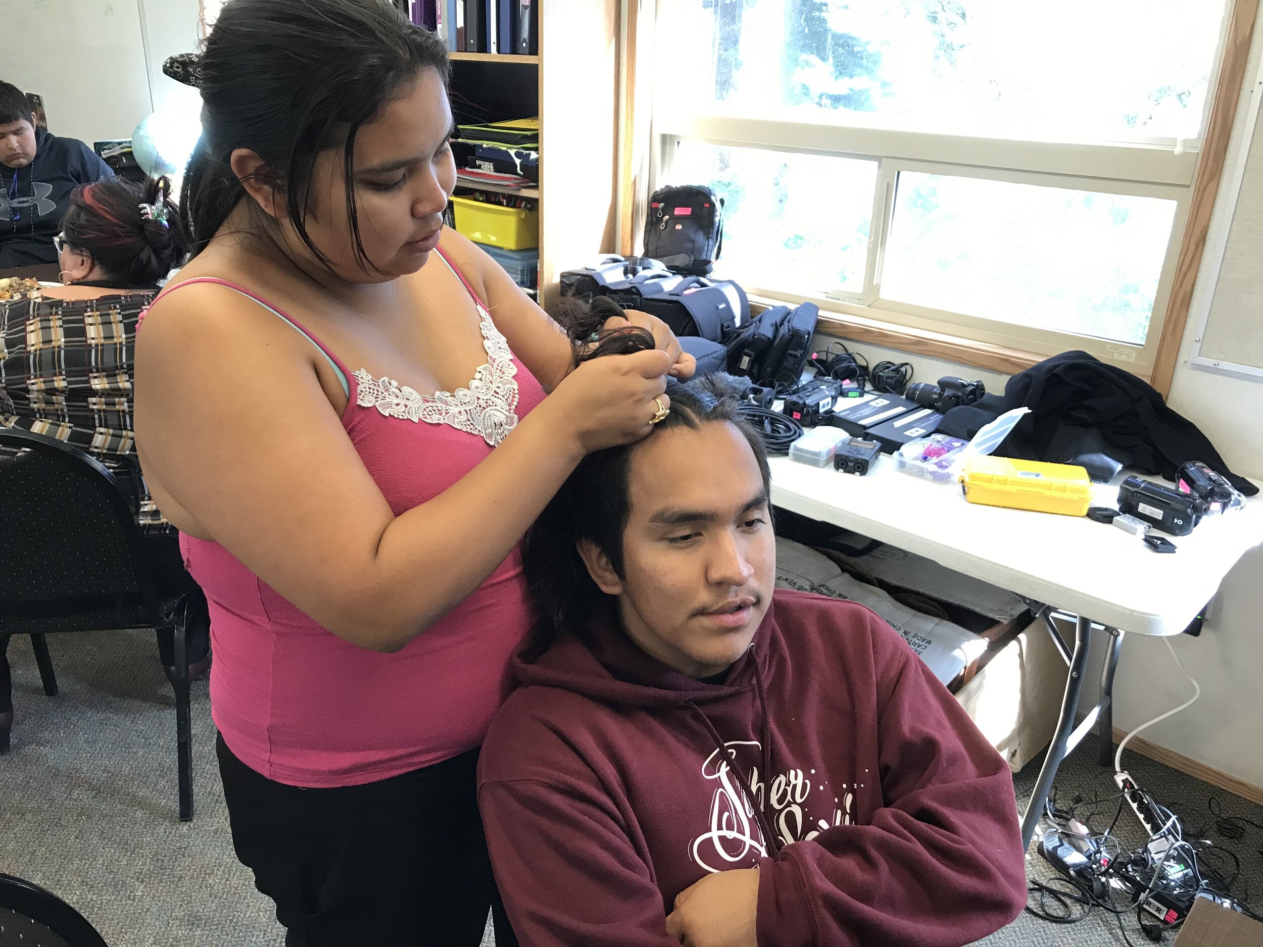  Tyler gets some nice braids 