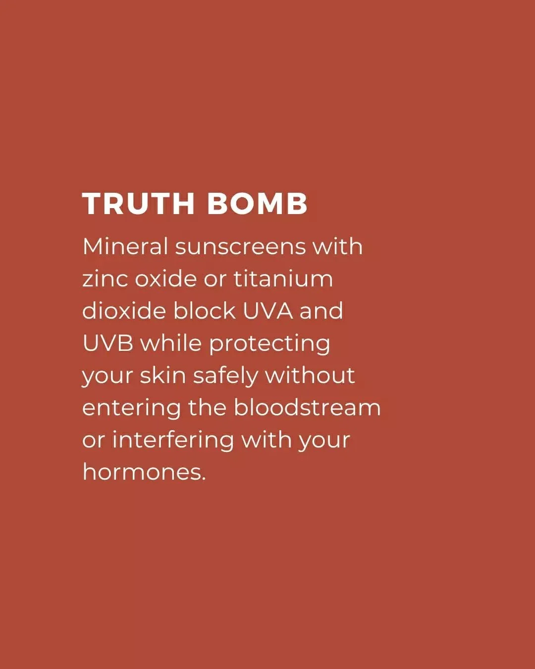 Did you know that some sunscreens use chemical filters that have been linked to hormone disruption, allergies and environmental harm? 

Avoid ingredients like:
⛔&nbsp;Oxybenzone &ndash; disrupts hormones, lowers sperm quality
⛔&nbsp;Octinoxate &ndash