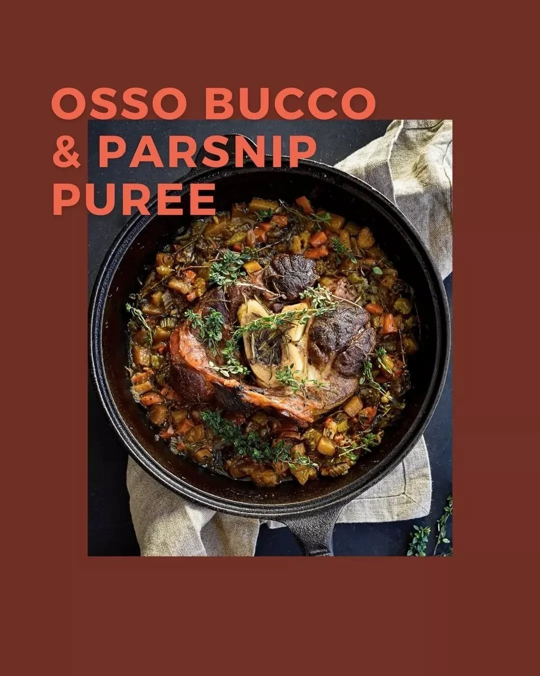 Nothing beats a warm, slow-cooked meal.

Osso bucco is the ultimate cold-weather comfort food. Cooking it low and slow allows the tough connective tissue to gradually break down into gelatin, creating beautifully tender meat and a rich, velvety sauce