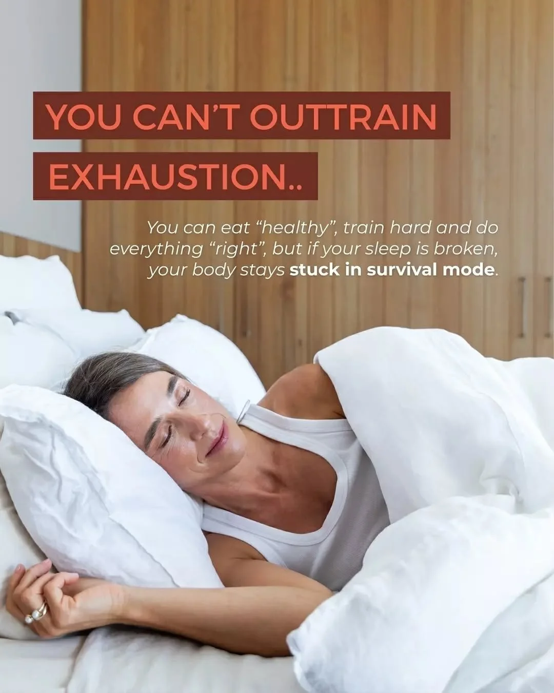 One night of poor sleep can impact insulin sensitivity, hunger hormones, cravings, recovery and your body&rsquo;s ability to regulate stress.

You can eat well, exercise consistently and do &ldquo;everything right&rdquo;, but if your nervous system d