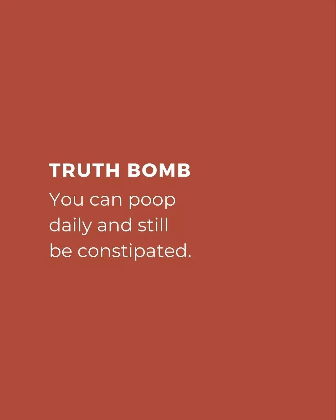YOU CAN POO DAILY AND STILL BE CONSTIPATED 💩

Constipation is one of the most common and overlooked gut-health problems. An Australian national survey found that 23.9% of adults met criteria for chronic constipation: almost 1 in 4 Australians. Estim