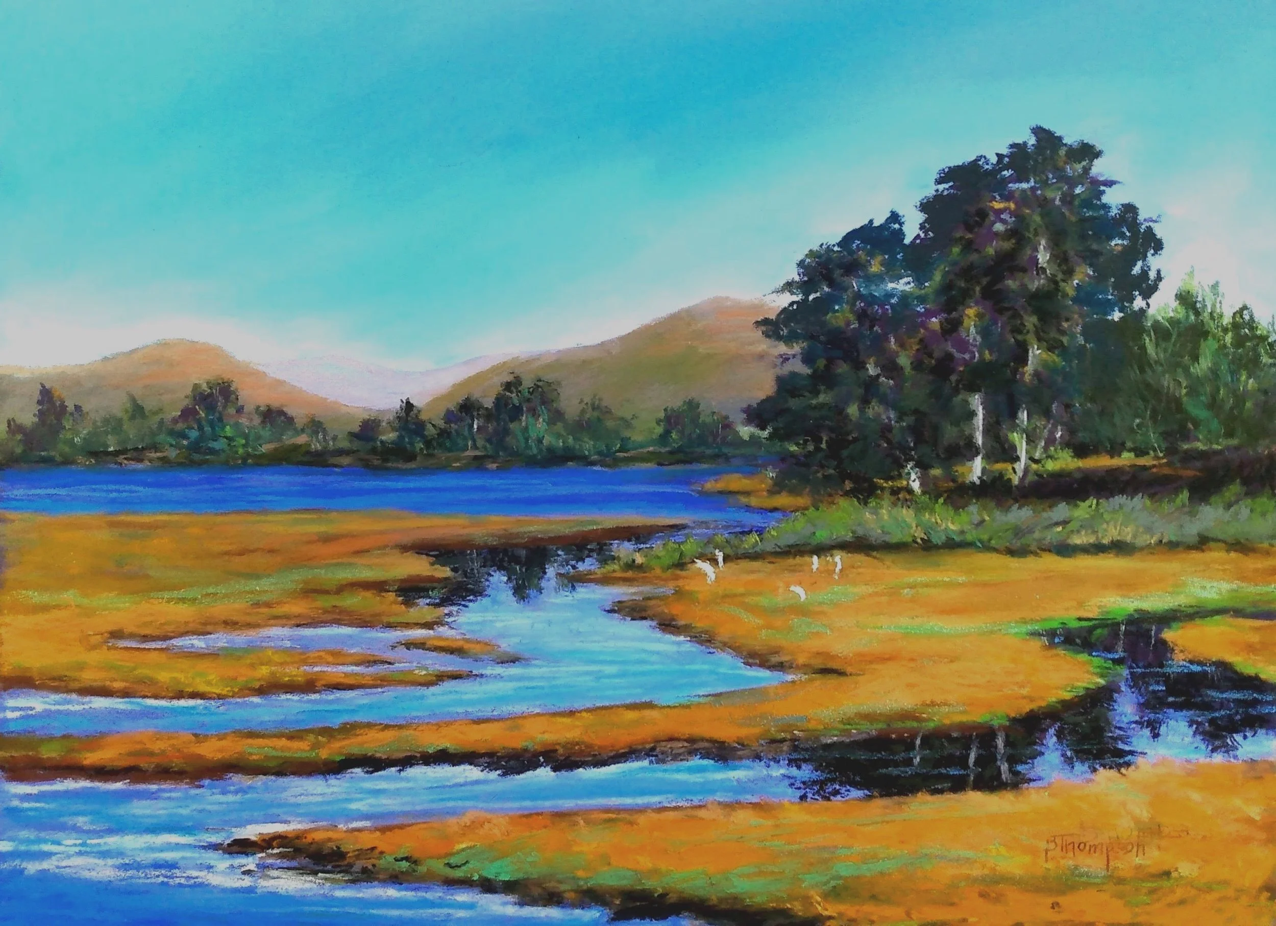 Sweet Springs Toward Baywood - Pastel 12 x 16 $400
