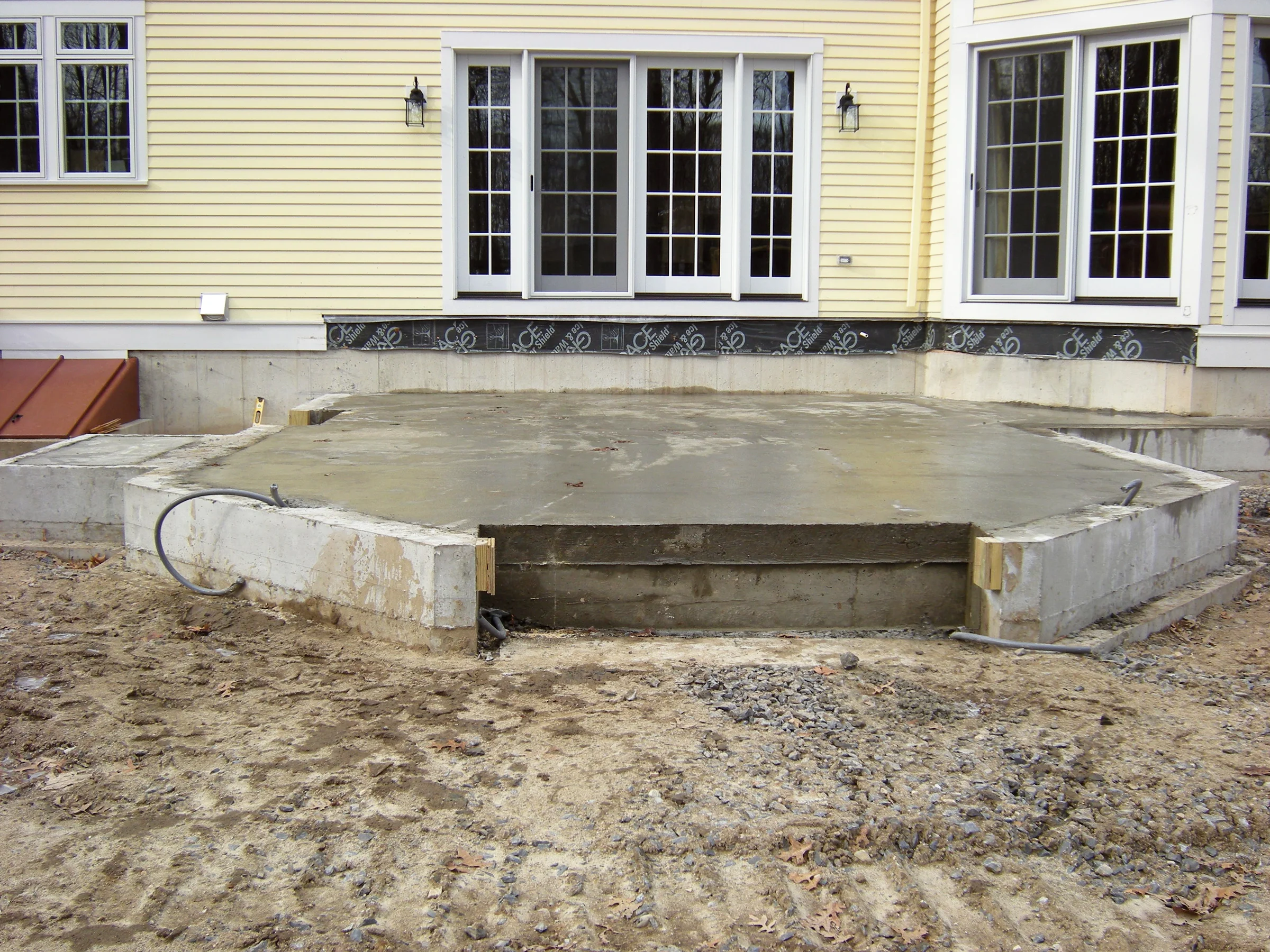 pergola foundation & grading