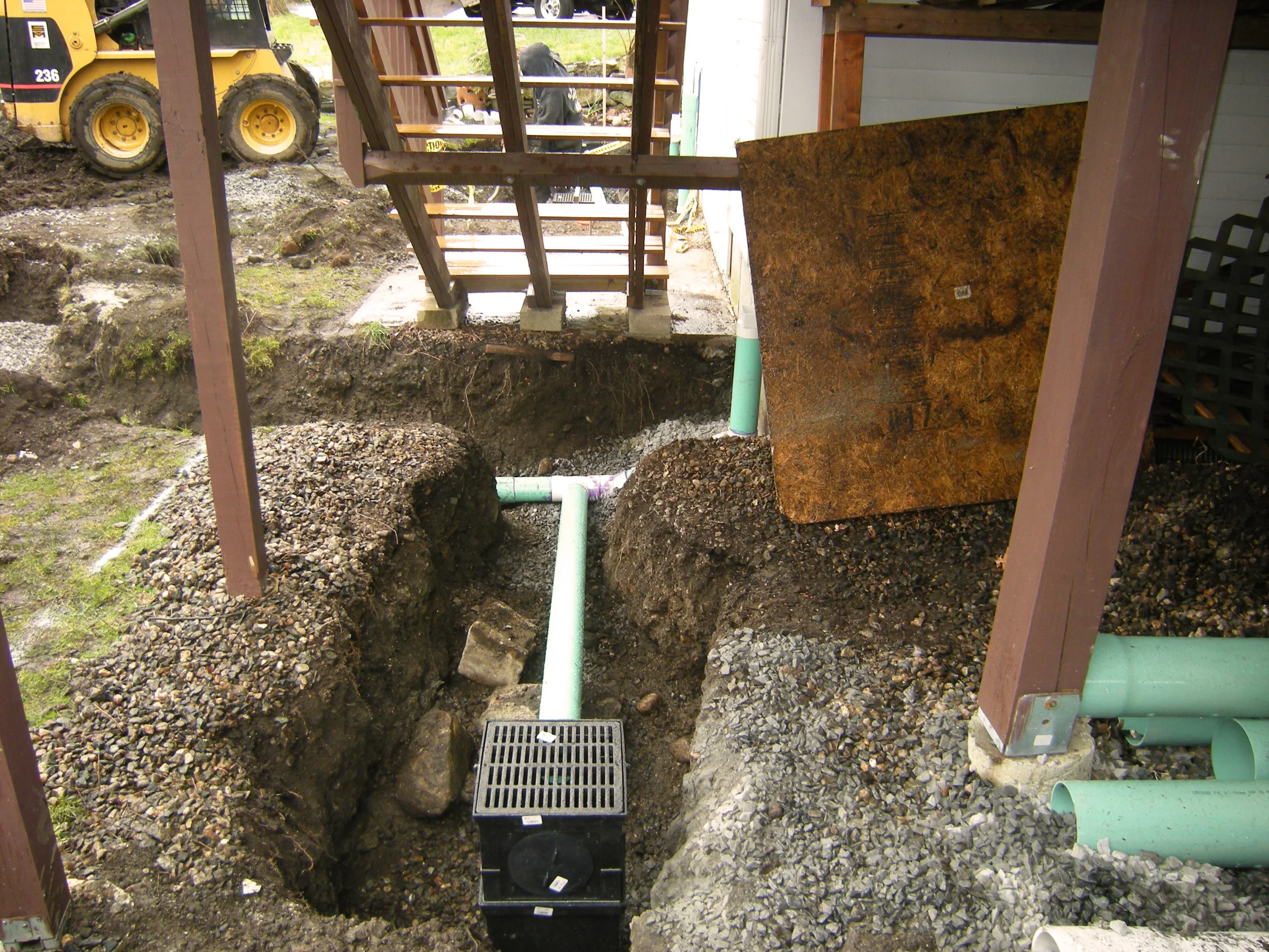 patio underground drainage