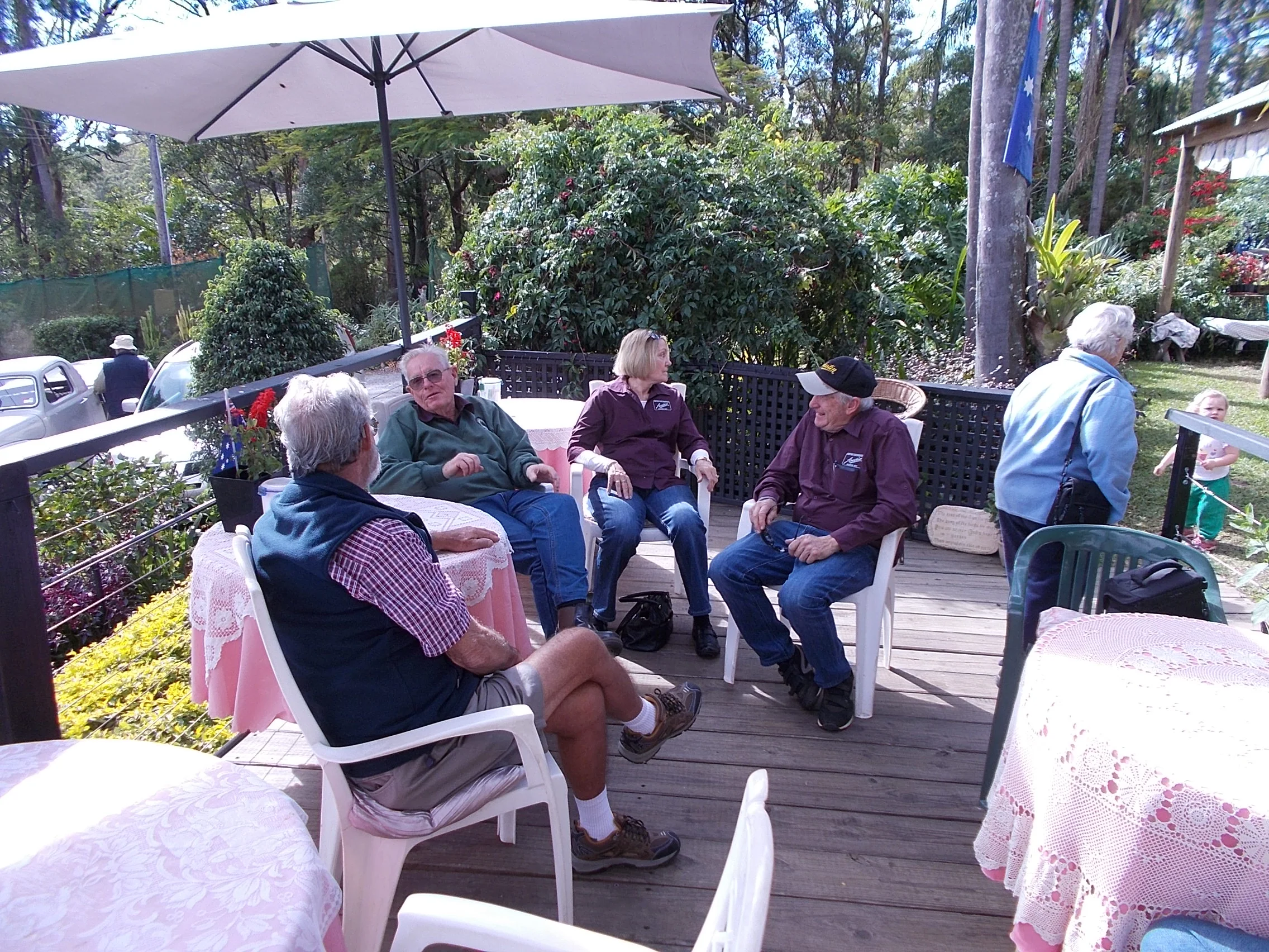 Some of the Austineers enjoying Morning tea.