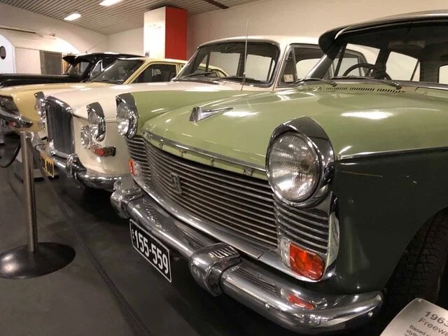 Austin Freeway, Vanden Plas and Datsun 120Y (!) in Birdwood Museum