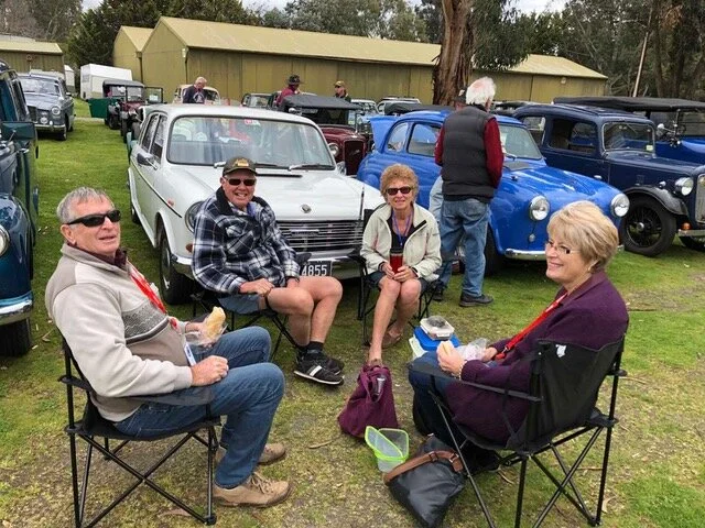 The McCulloughs and Wrights (and level 1800) enjoying lunch at Birdwood