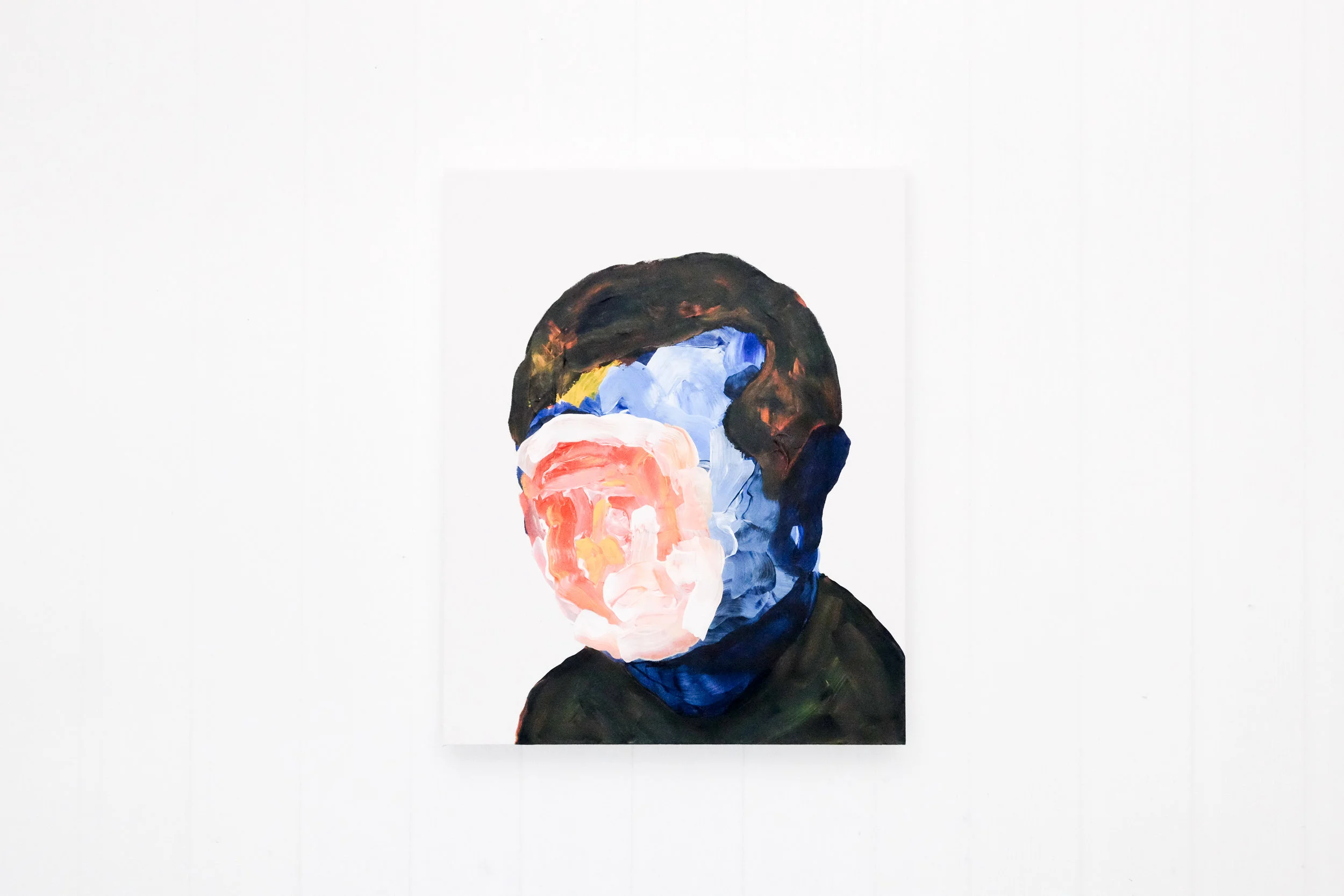Self portrait no. 4, 2017, acrylic on canvas, 405mm x 510mm.
