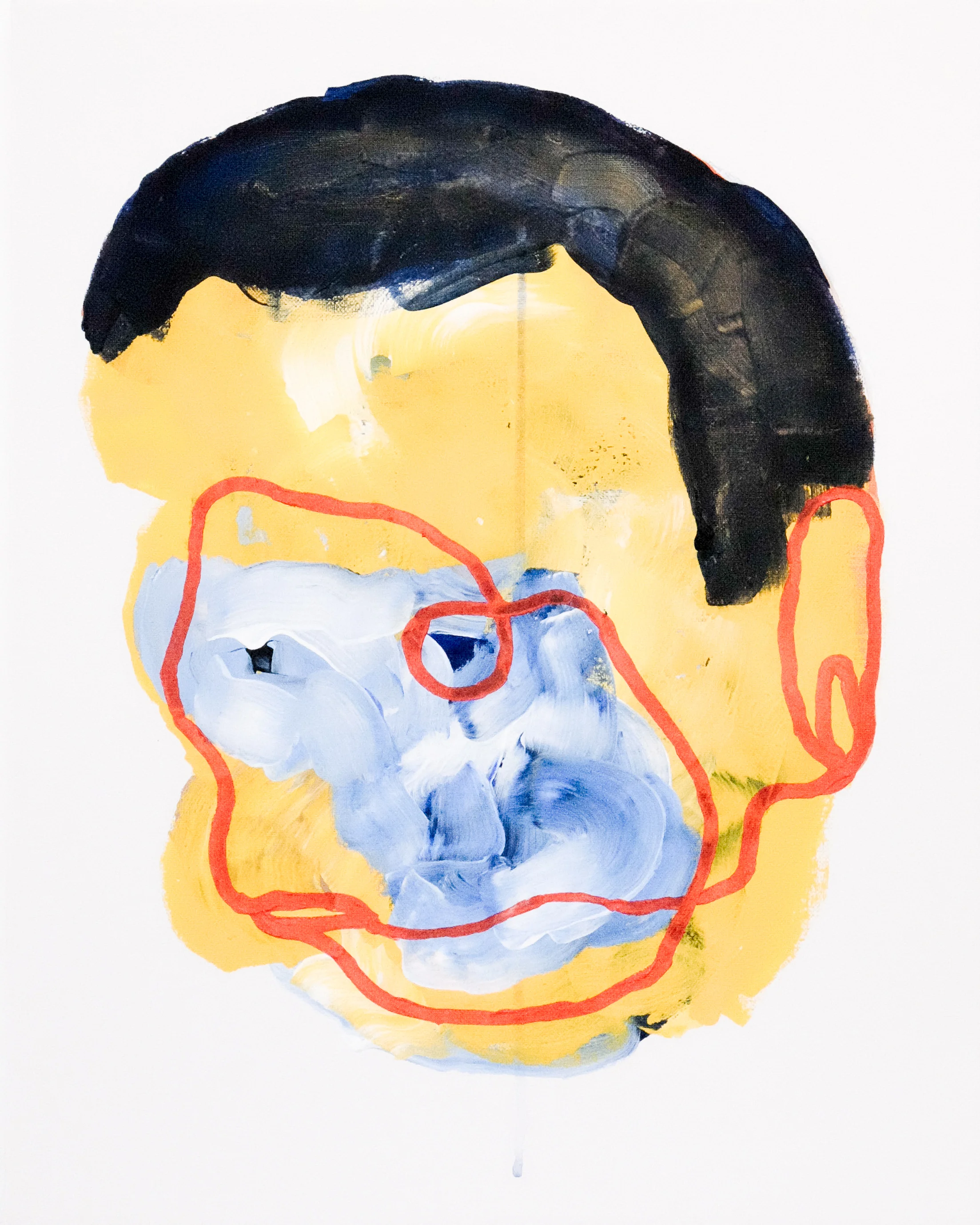 Self portrait no. 3, 2017, acrylic on canvas, 405mm x 510mm.