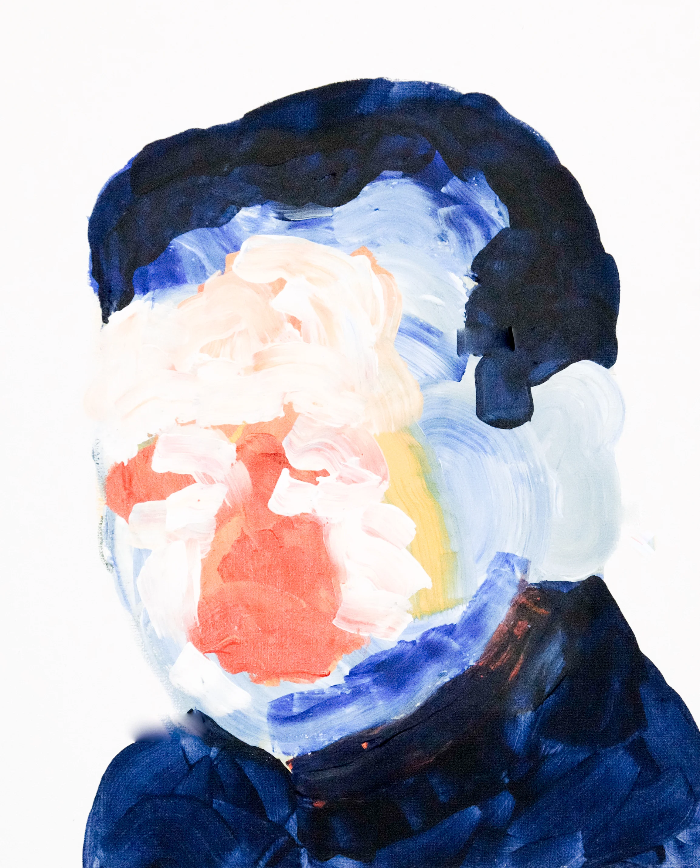 Self portrait no. 1, 2017, acrylic on canvas, 405mm x 510mm.