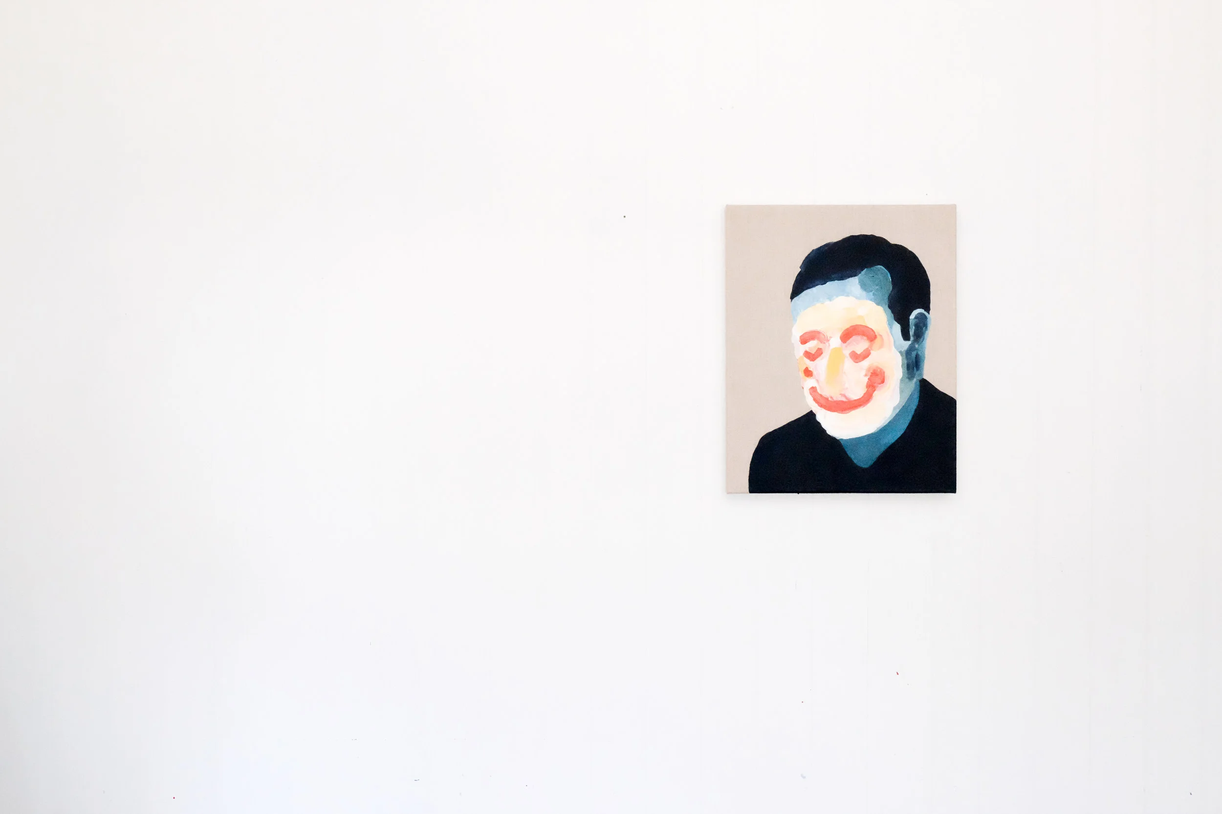 Self portrait no. 7, 2017, acrylic on linen, 405mm x 510mm.