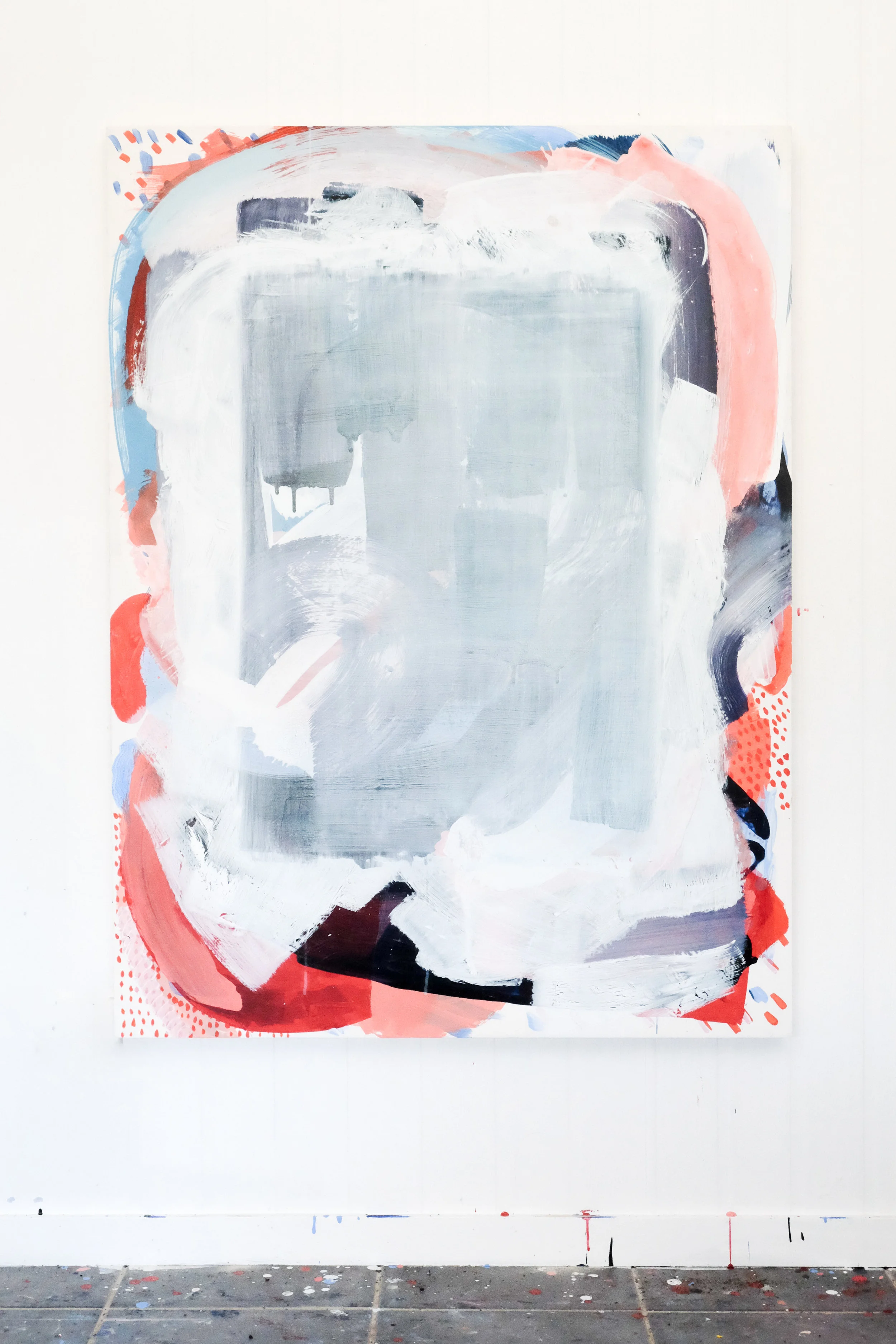 Brisbane (II), 2017, acrylic on board, 910mm x 1220mm.