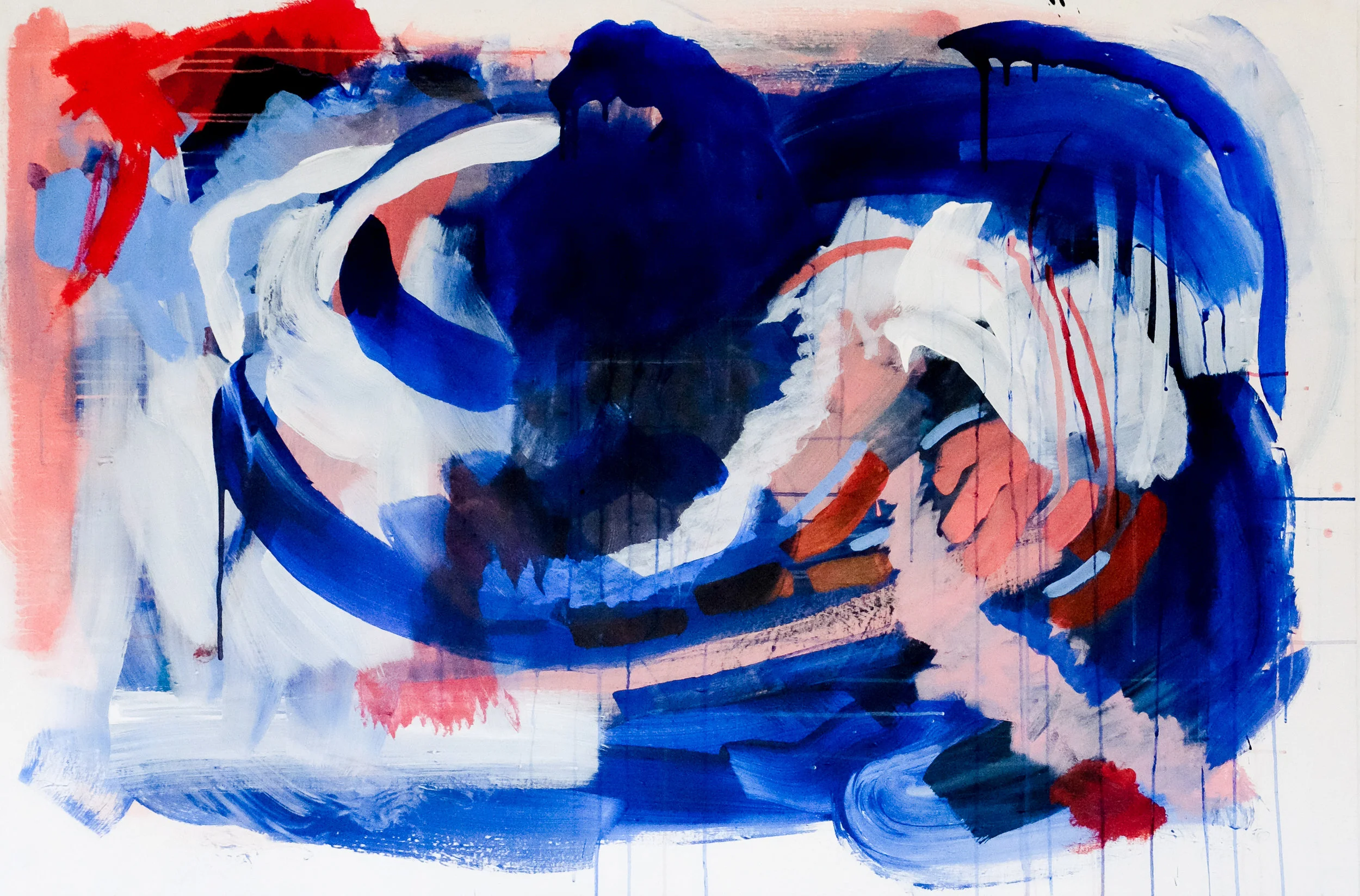 Dance (II), 2017, mixed media on canvas, 1525mm x 1150mm.
