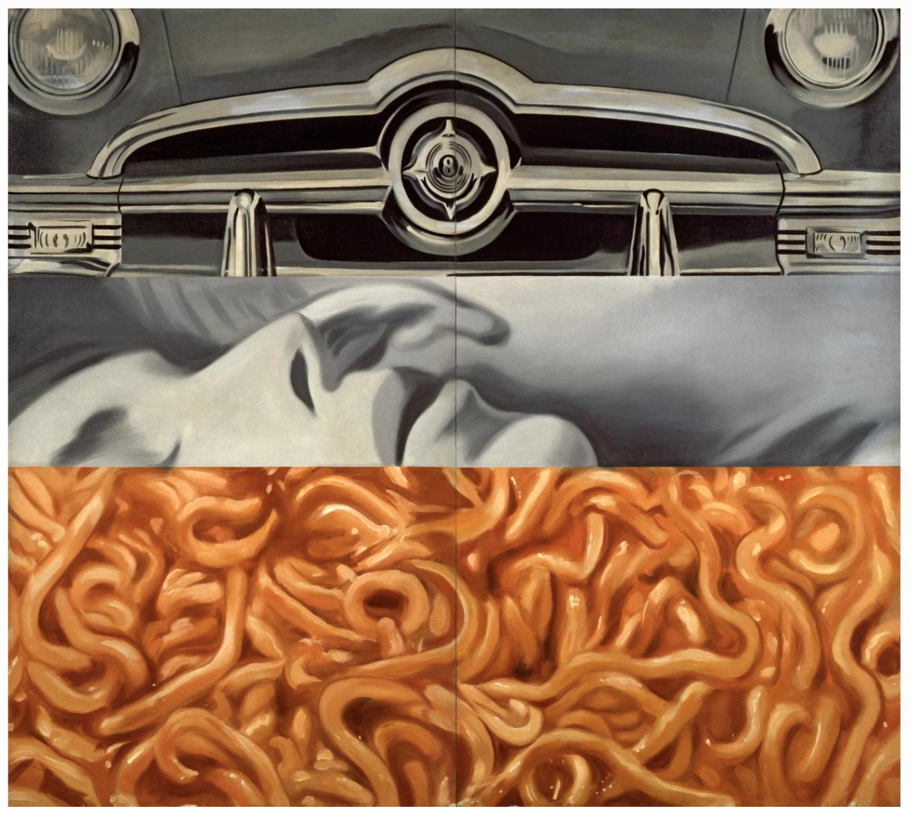 James Rosenquist, I Love You with My Ford,1961. Oil on canvas, 210.2 x 237.5 cm.