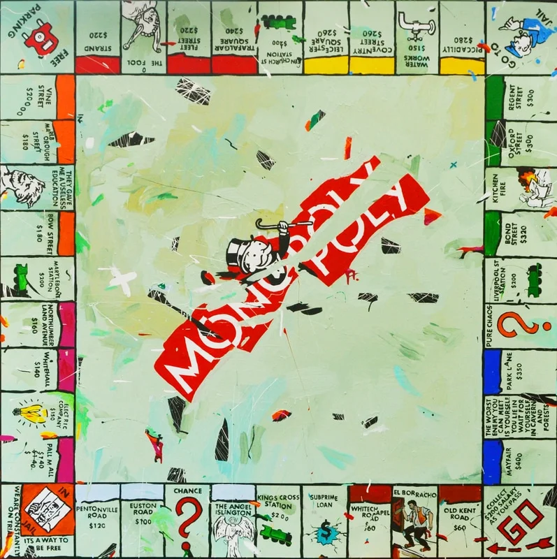 Ben Tankard, Pure Chaos, 2017, acrylic on canvas, 150cm x 150cm.