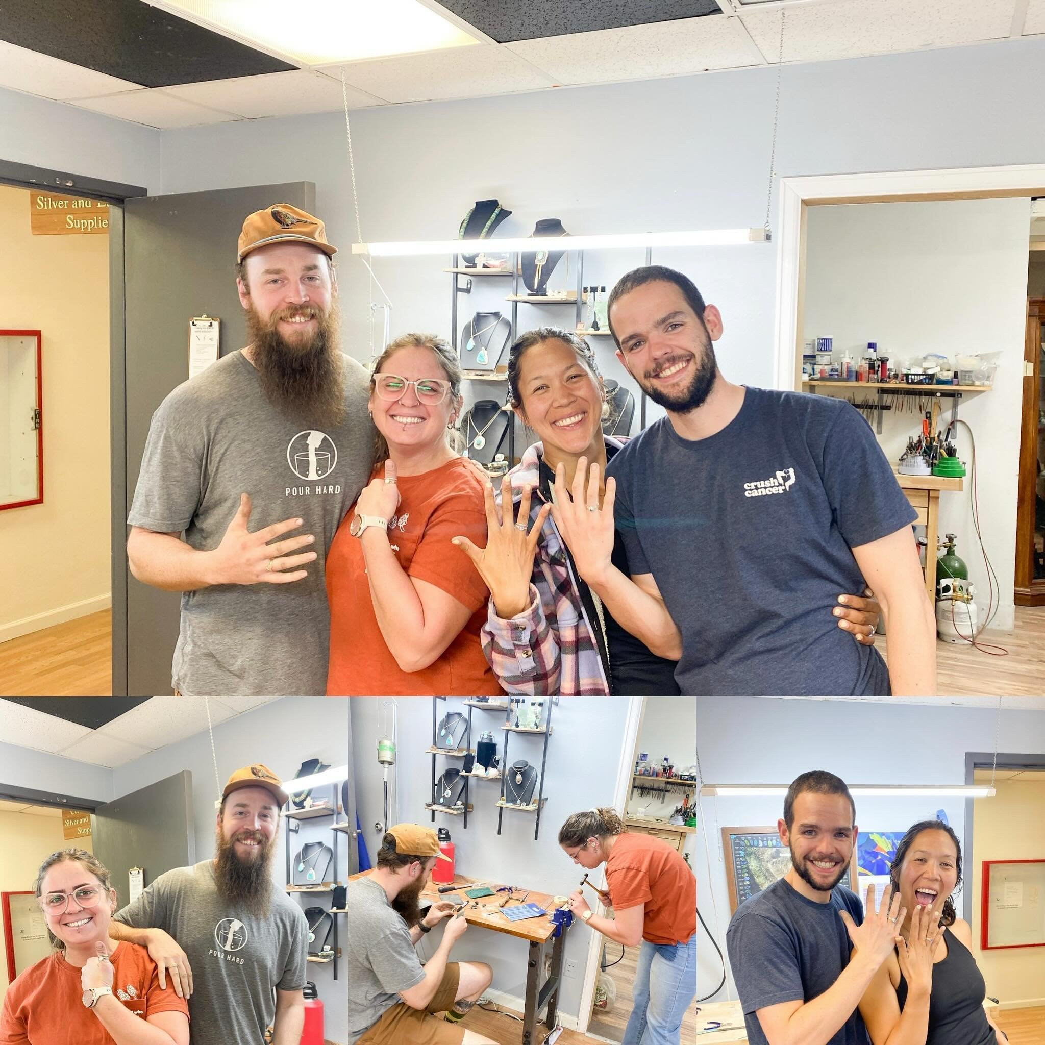 My latest ring class showing off their fabulous rings! Witnessing their attitudes, willingness, and sense of community was sheer delight.

More classes with details and how to register are on my website LyndseyRieple.com. Let me know what questions o