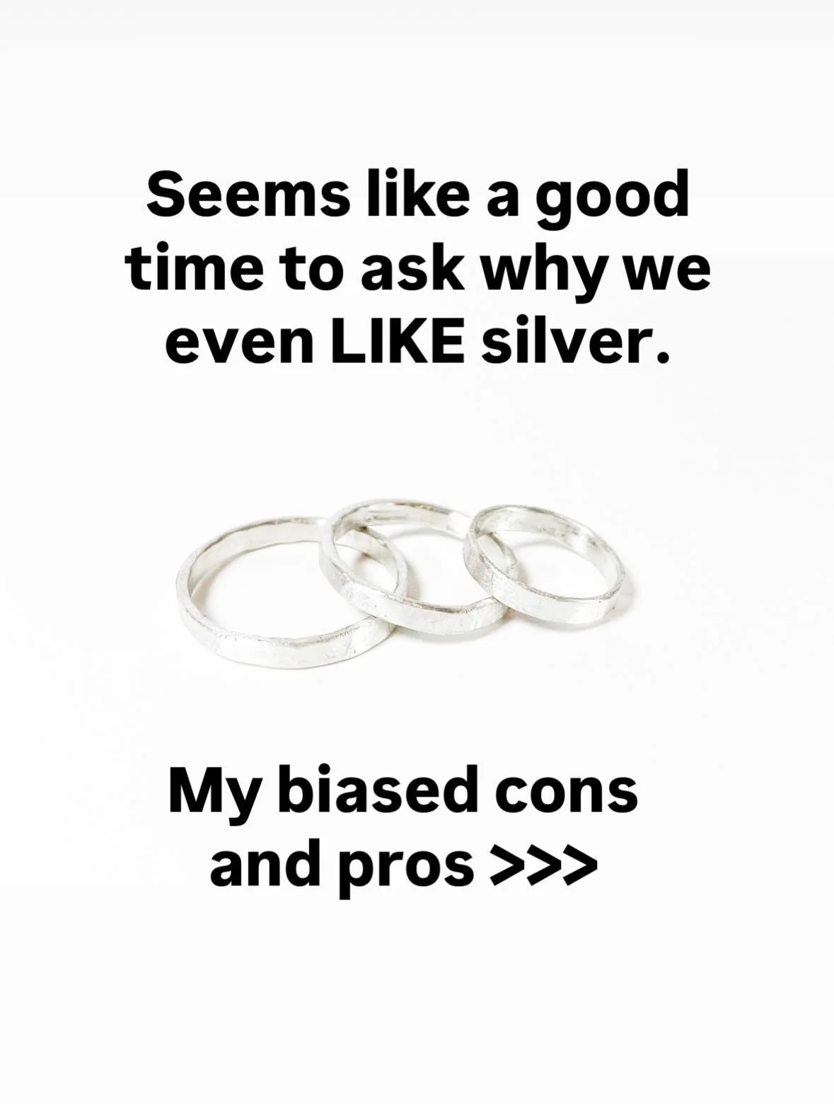 I want aaaalllll of the opinions. You might know- I do prefer me some brass. 😊

#prosandcons #sterlingsilverwhy