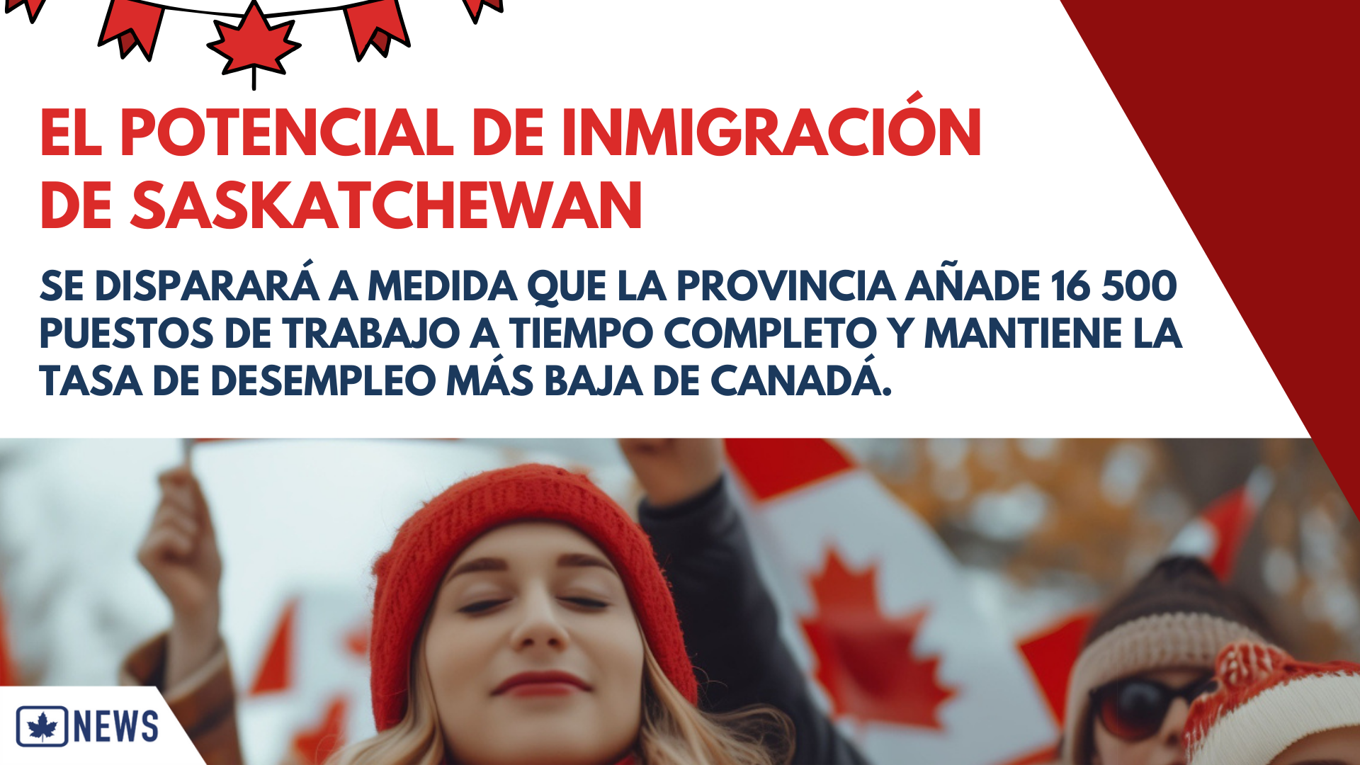 EL POTENCIAL MIGRATORIO DE SASKATCHEWAN SE DISPARA CON 16,500 NUEVOS EMPLEOS DE TIEMPO COMPLETO Y LA TASA DE DESEMPLEO MÁS BAJA DE CANADÁ