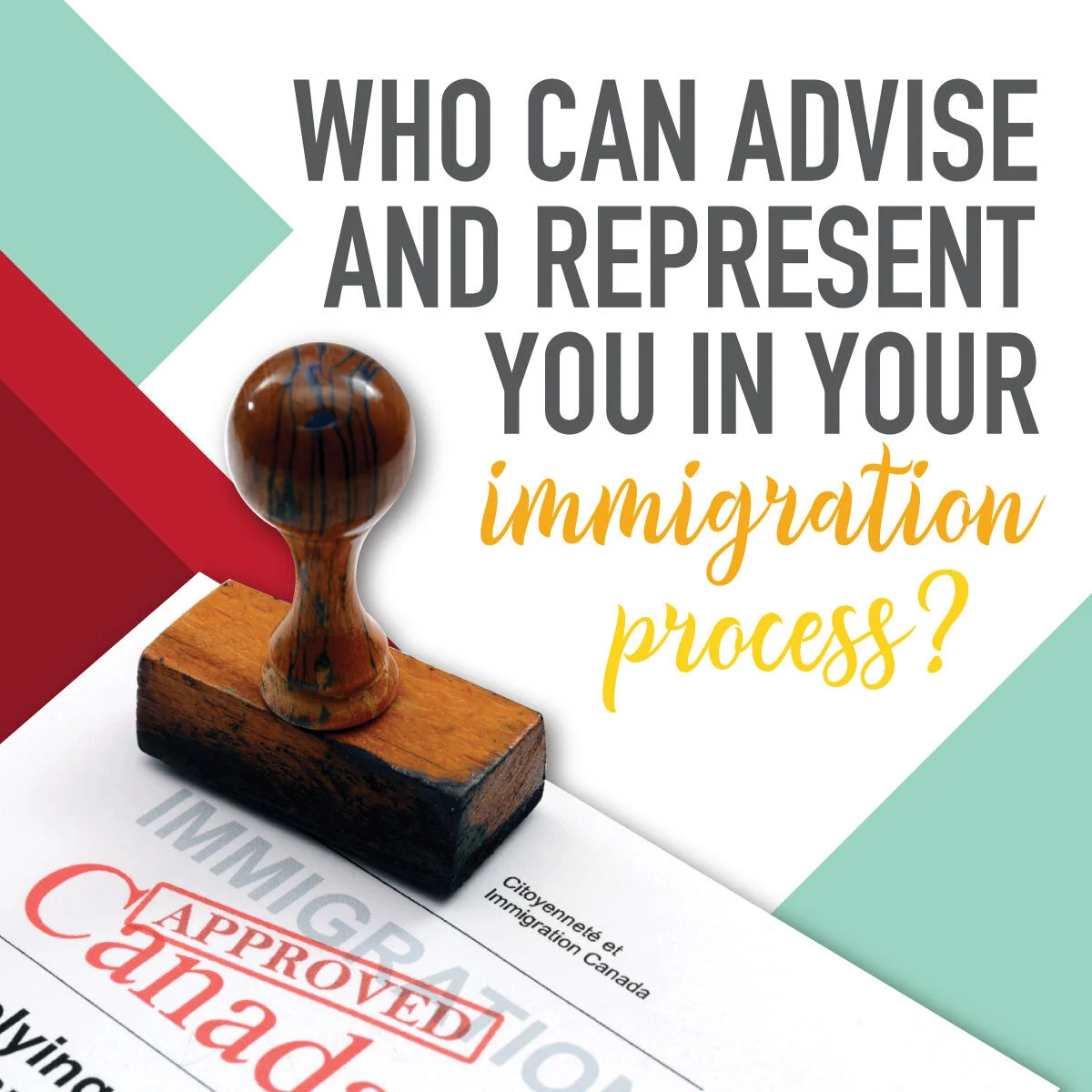 WHO CAN ADVISE AND REPRESENT YOU IN YOUR IMMIGRATION PROCESS?