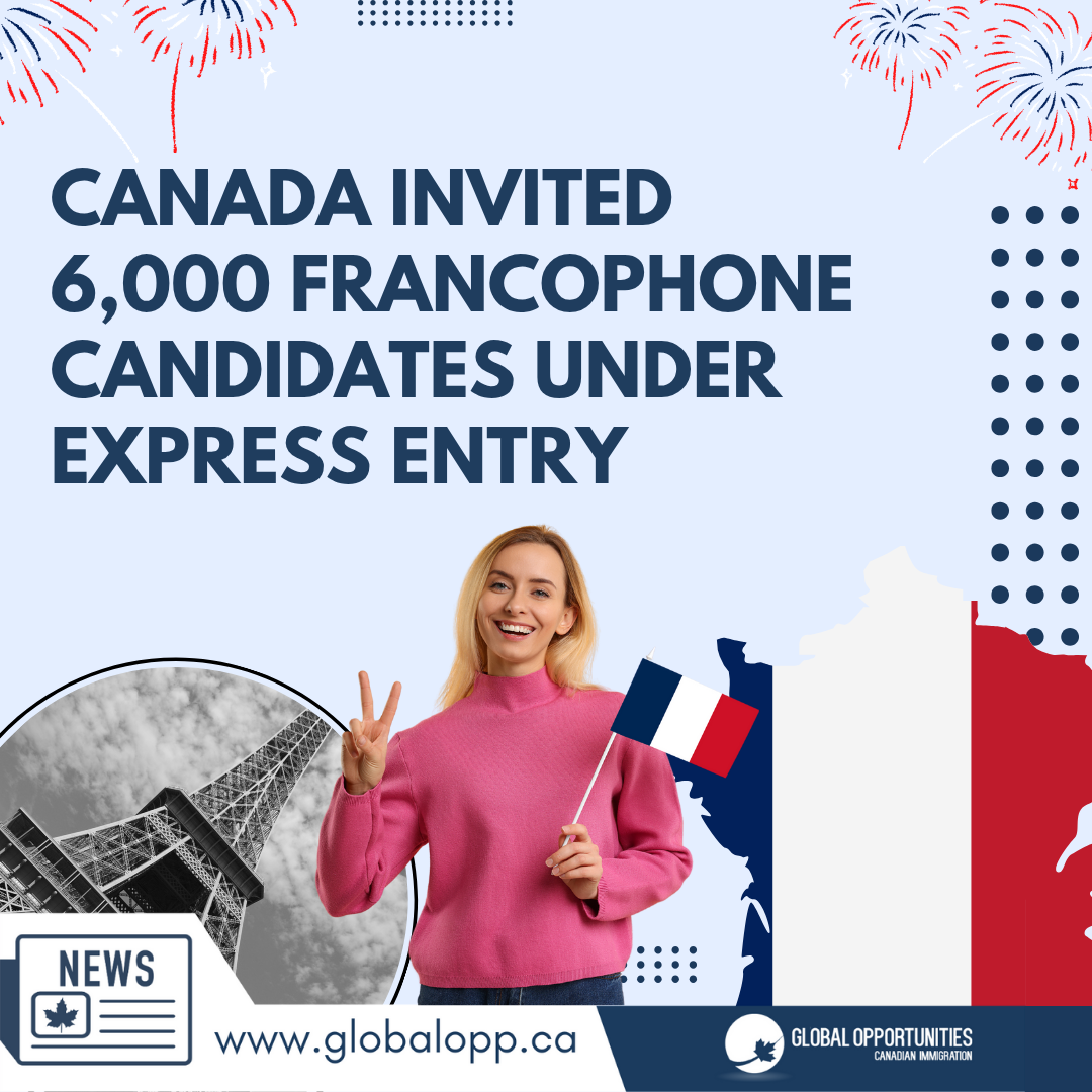 CANADA INVITED 6,000 FRANCOPHONE CANDIDATES UNDER EXPRESS ENTRY