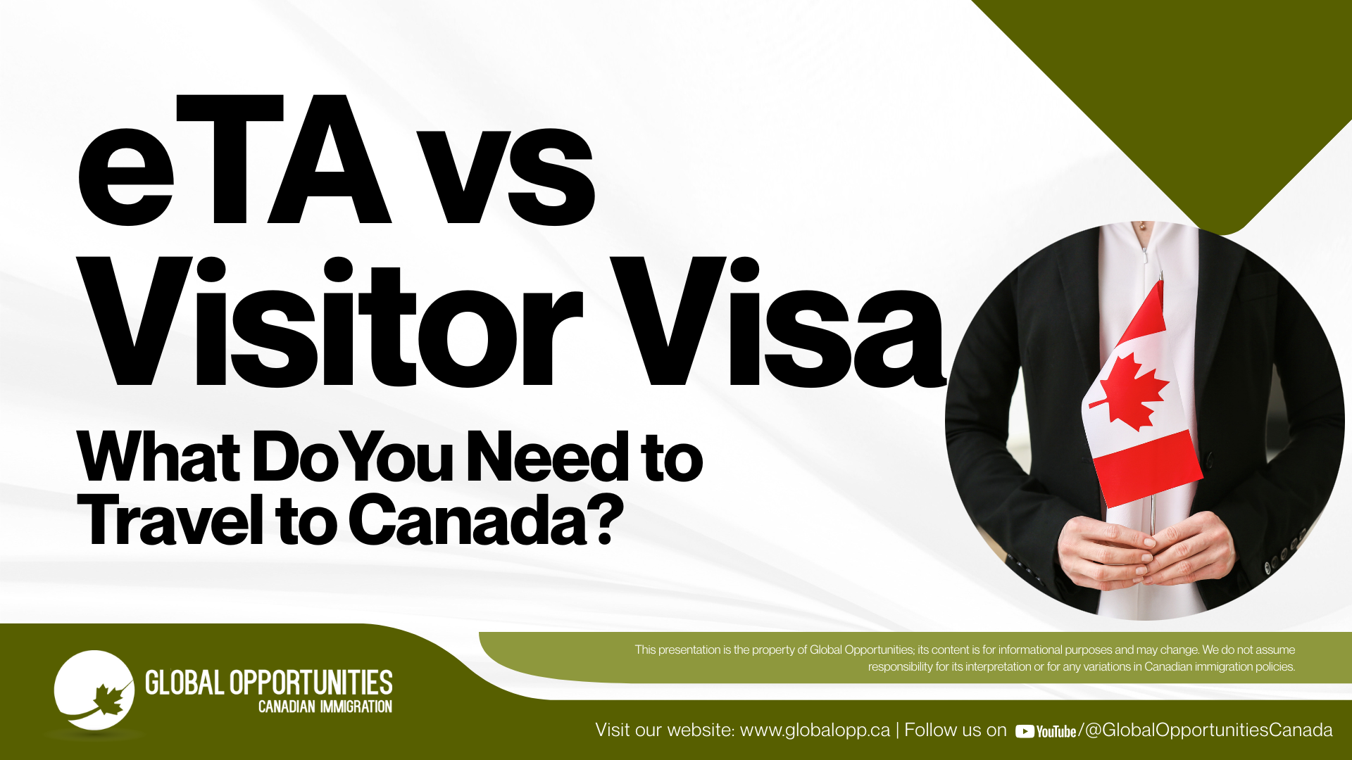 eTA vs Visitor Visa. Which one do you need to travel to Canada?