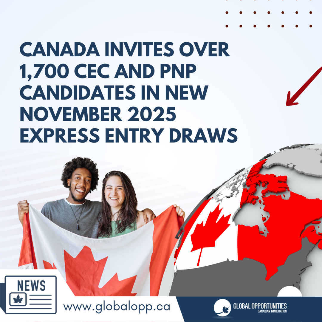 CANADA INVITES OVER 1,700 CEC AND PNP CANDIDATES IN NEW NOVEMBER 2025 EXPRESS ENTRY DRAWS