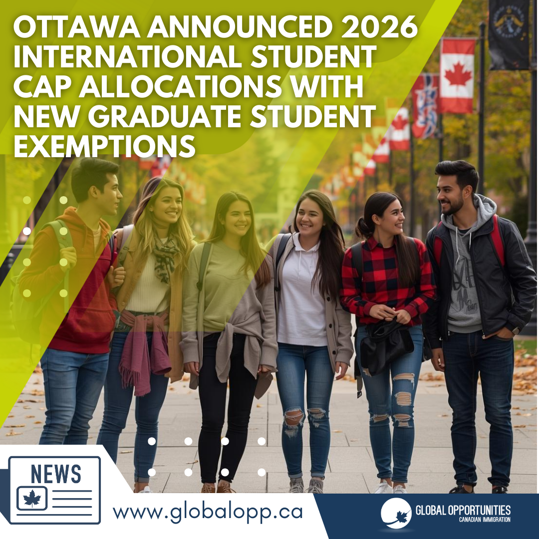 OTTAWA ANNOUNCED 2026 INTERNATIONAL STUDENT CAP ALLOCATIONS WITH  NEW GRADUATE STUDENT EXEMPTIONS