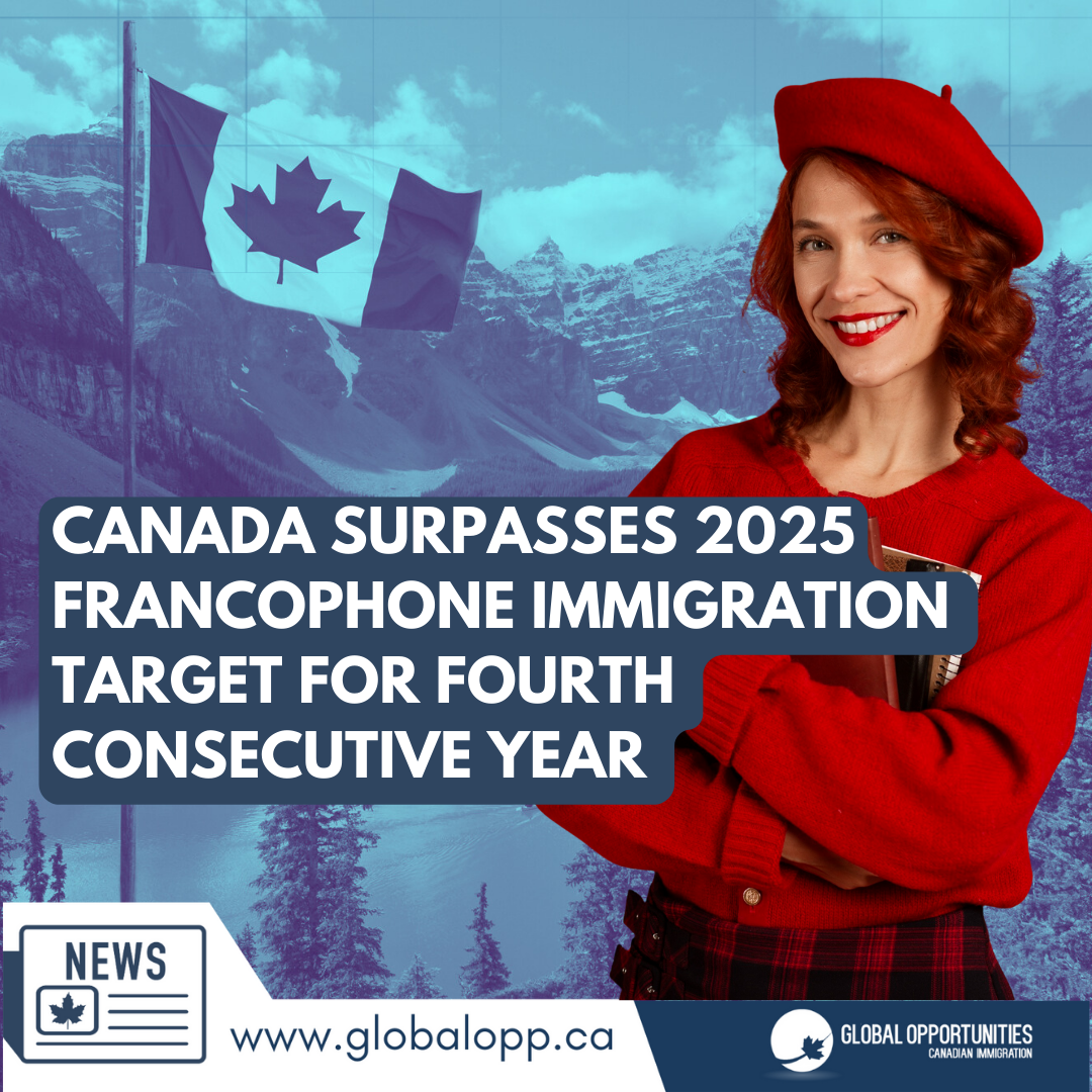 CANADA SURPASSES 2025 FRANCOPHONE IMMIGRATION TARGET FOR FOURTH CONSECUTIVE YEAR