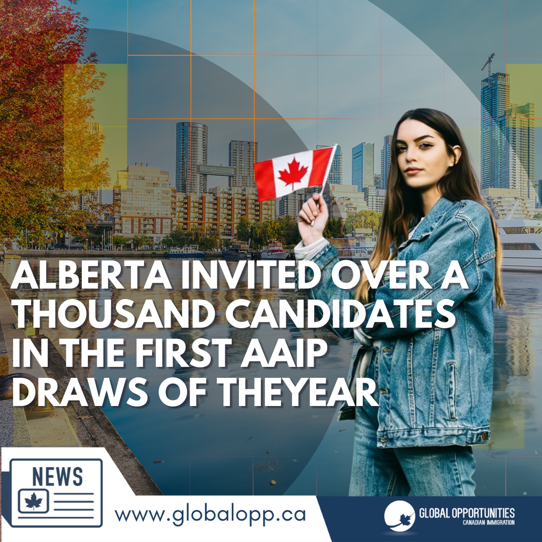 ALBERTA INVITED OVER A THOUSAND CANDIDATES  IN THE FIRST AAIP  DRAWS OF THEYEAR