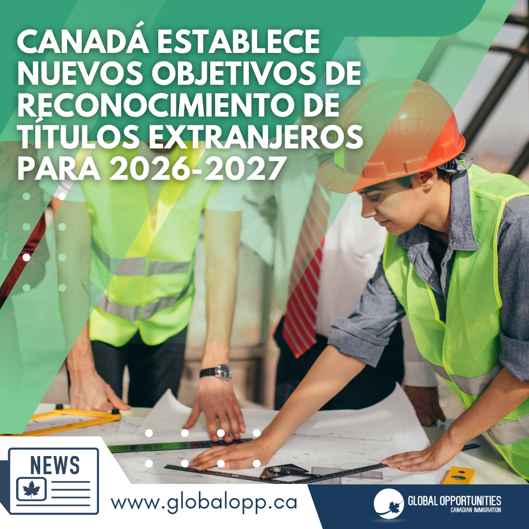 CANADÁ ESTABLECE NUEVOS OBJETIVOS DE RECONOCIMIENTO DE TÍTULOS EXTRANJEROS PARA 2026-2027