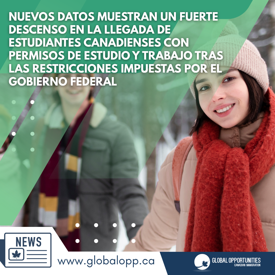 NUEVOS DATOS MUESTRAN UN FUERTE DESCENSO EN LA LLEGADA DE ESTUDIANTES CANADIENSES CON PERMISOS DE ESTUDIO Y TRABAJO TRAS LAS RESTRICCIONES IMPUESTAS POR EL GOBIERNO FEDERAL