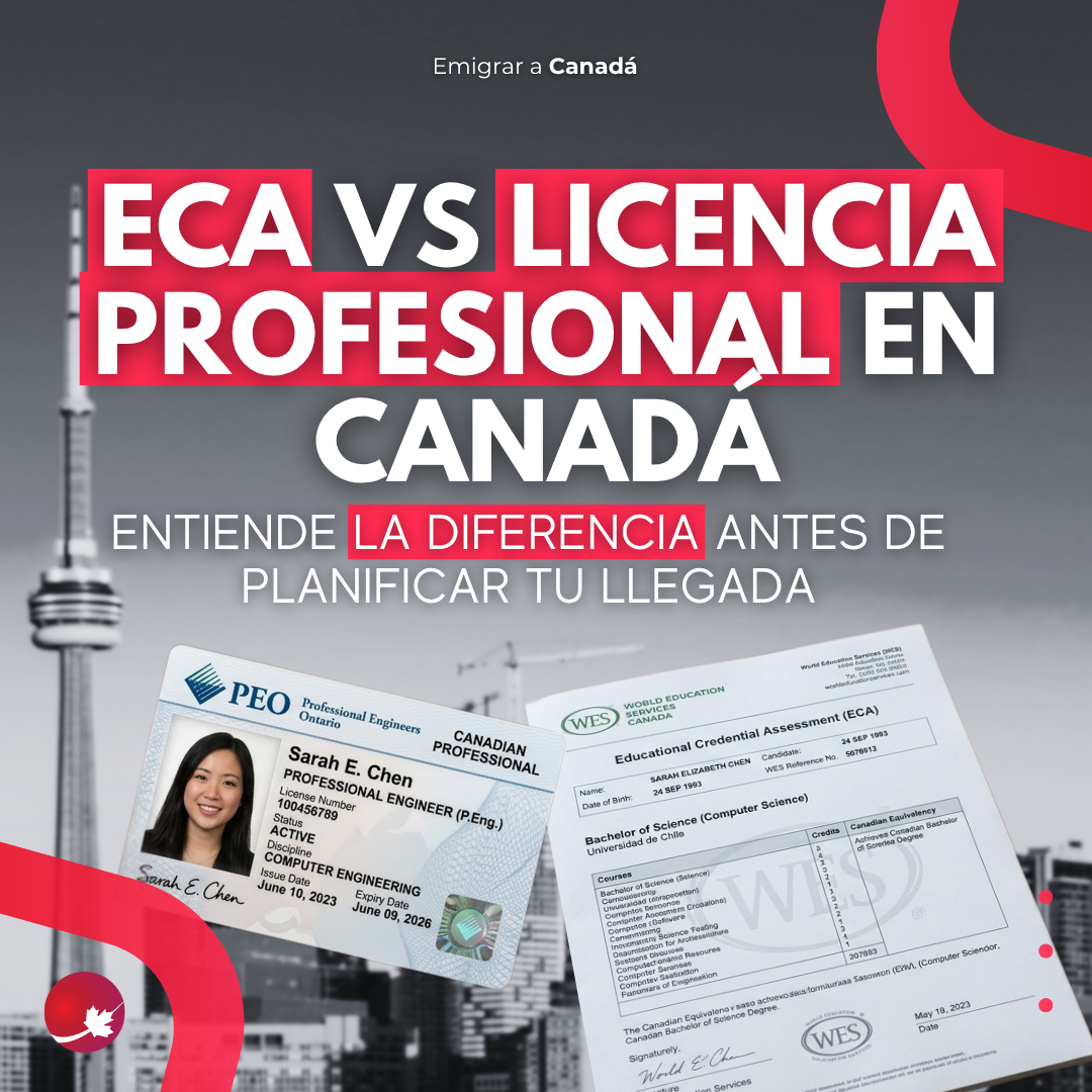 ECA vs Licencia Profesional en Canadá: Entiende la diferencia antes de planificar tu llegada 