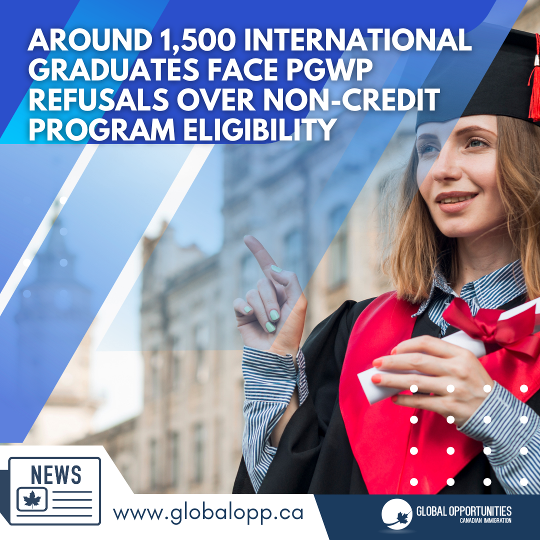 AROUND 1,500 INTERNATIONAL GRADUATES FACE PGWP REFUSALS OVER NON-CREDIT PROGRAM ELIGIBILITY