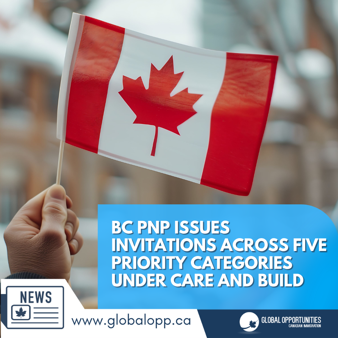 BC PNP ISSUES INVITATIONS ACROSS FIVE PRIORITY CATEGORIES UNDER CARE AND BUILD
