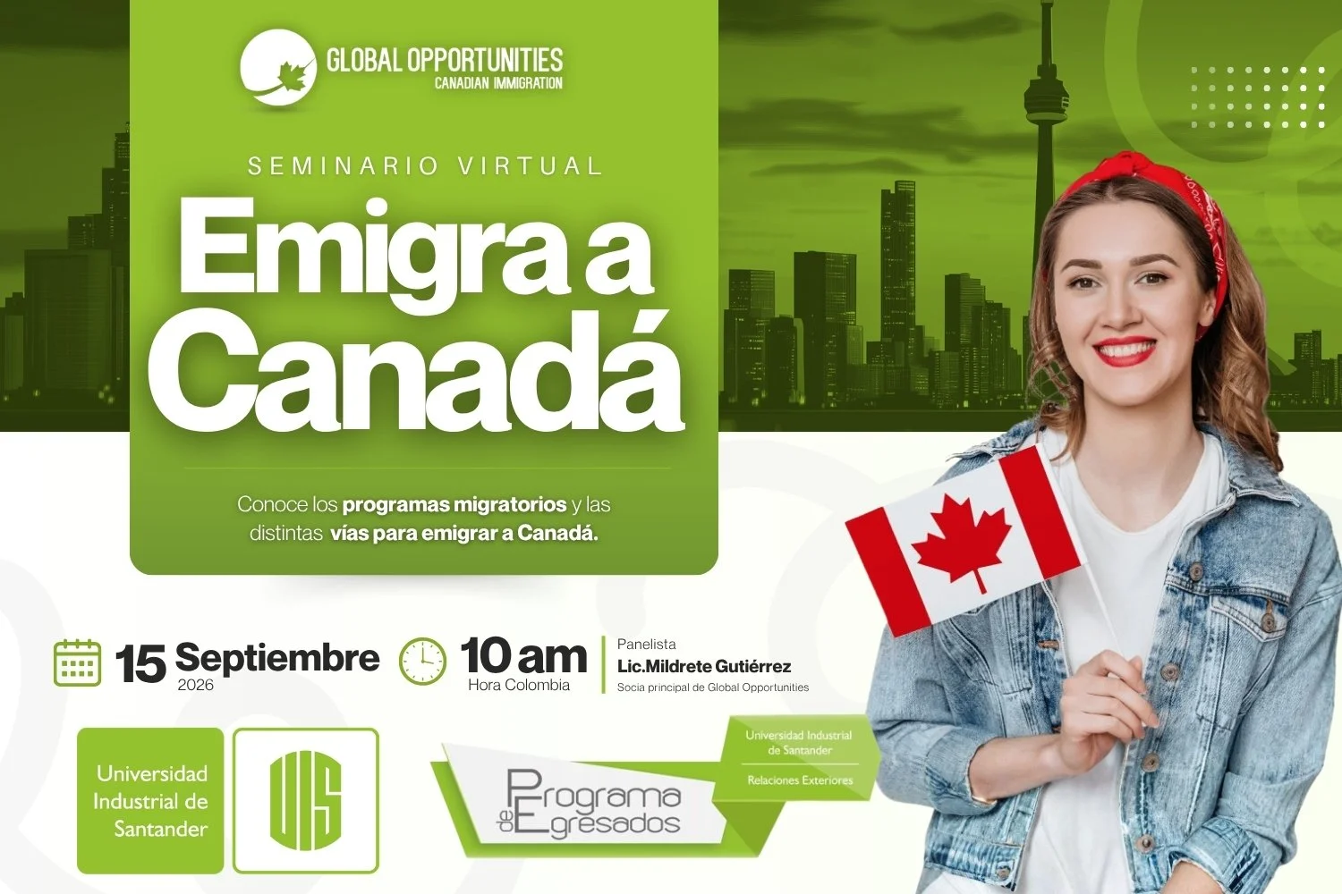 Emigra a Canadá desde Colombia