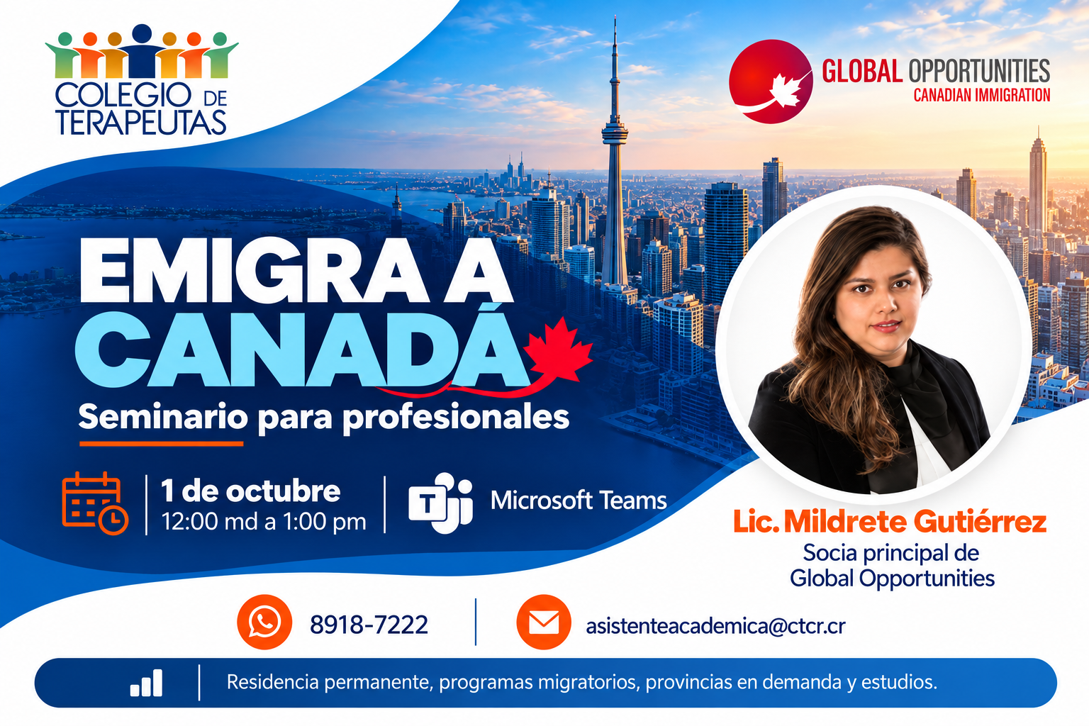 ¿Eres profesional en Costa Rica y has pensado en emigrar a Canadá?