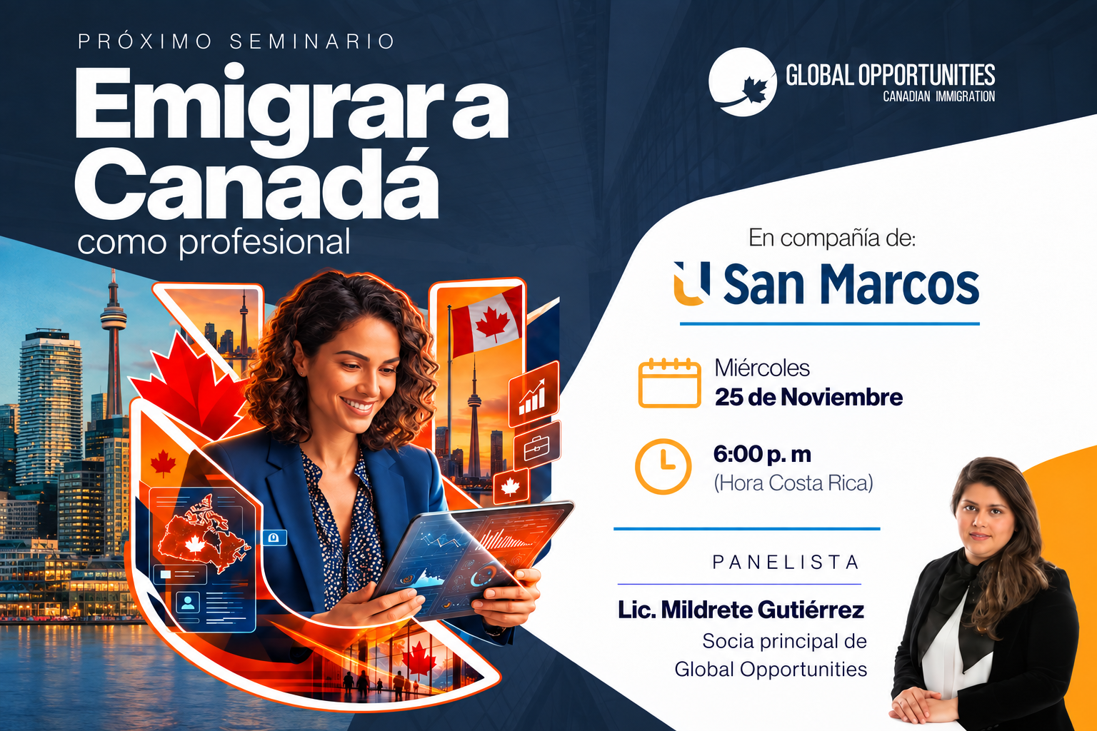 ¿Eres profesional en Costa Rica y has pensado en emigrar a Canadá?