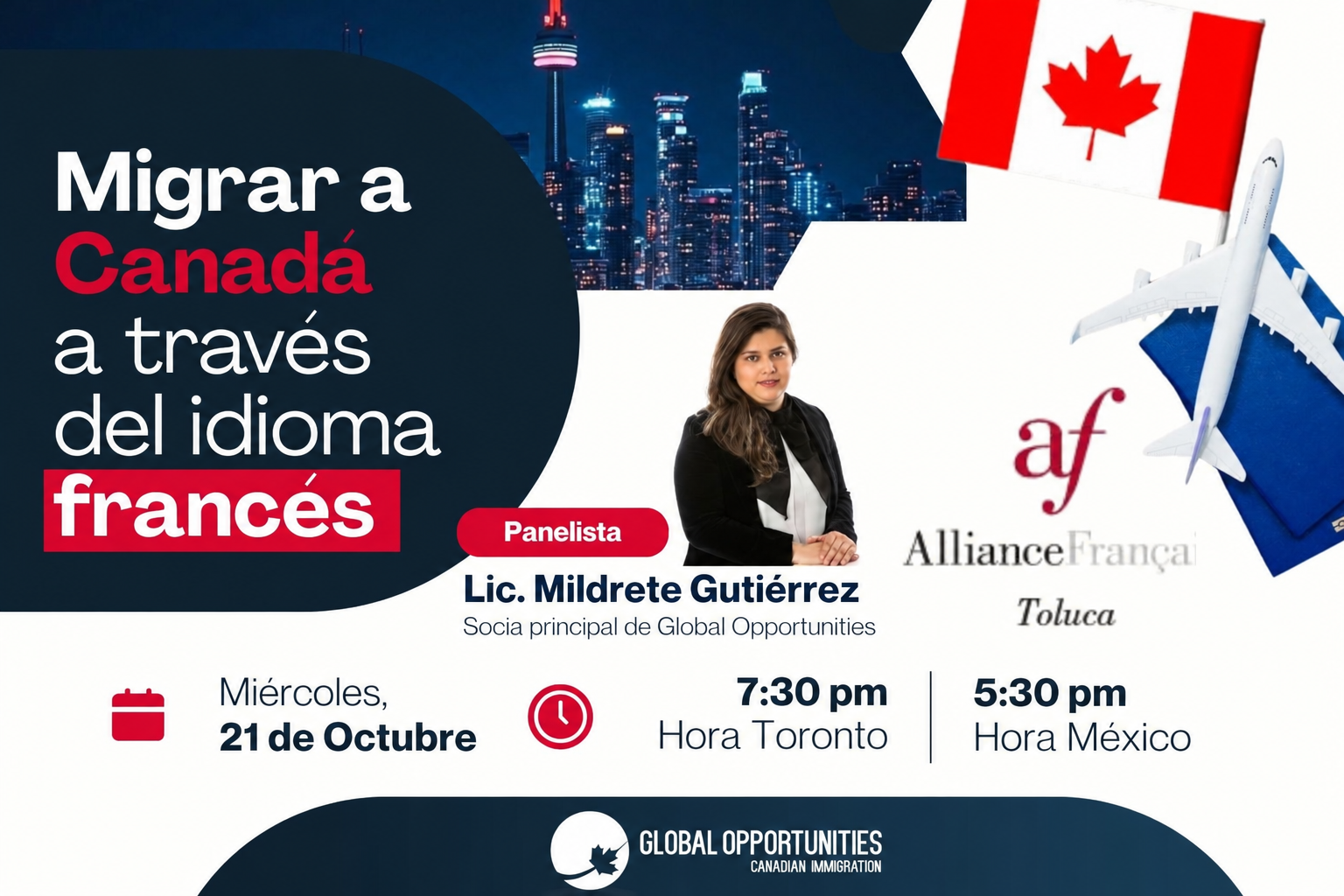 Emigra a Canadá a través del francés 🇨🇦🇫🇷 | Seminario gratuito con Alliance Française Toluca