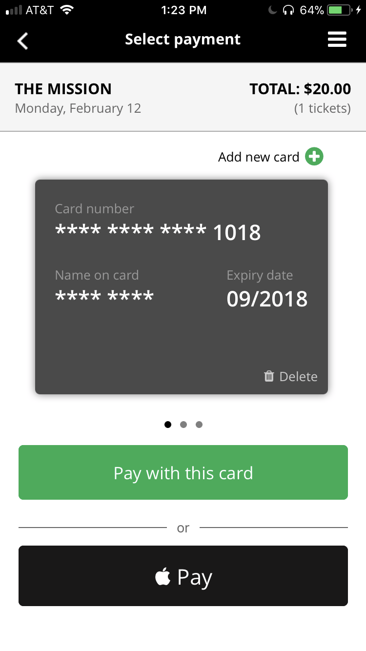 Payment Screen