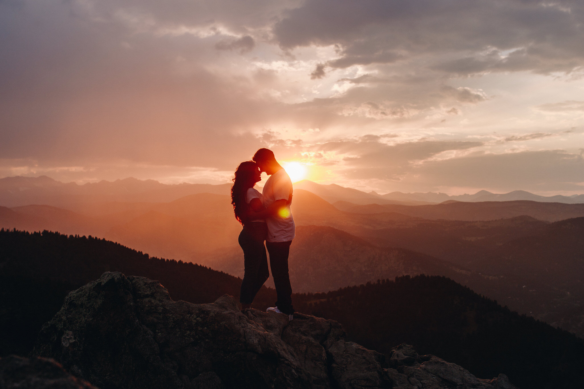 Intimate couple's photo session at Lost Gulch Overlook with a stunning sunset just outside of Boulder, Colorado-9.jpg