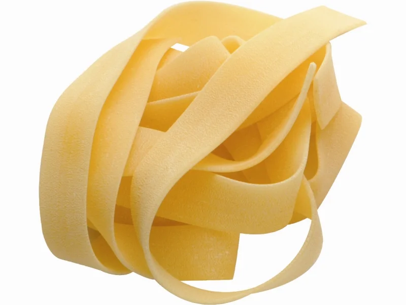 PAPPARDELLE: Large, very broad, flat noodles. 