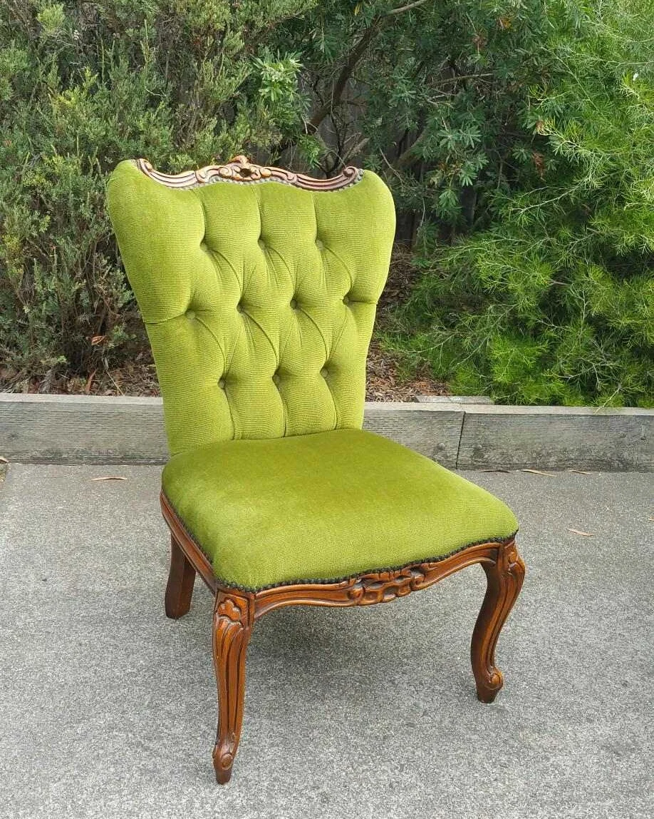 Vintage Moss Green Ladies Chair