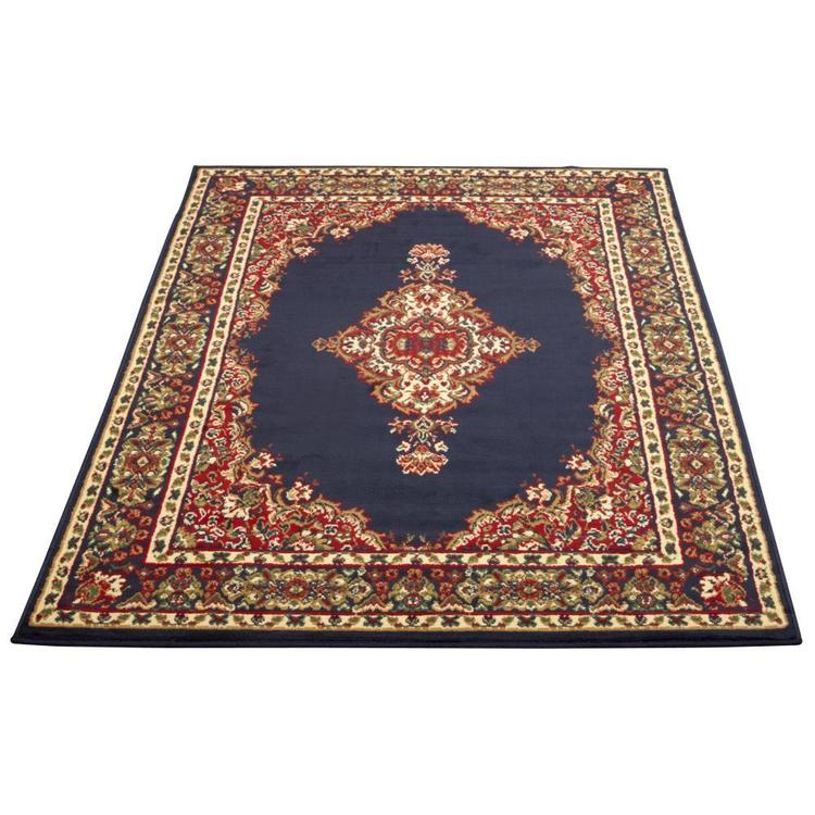 Navy Patterned Rug