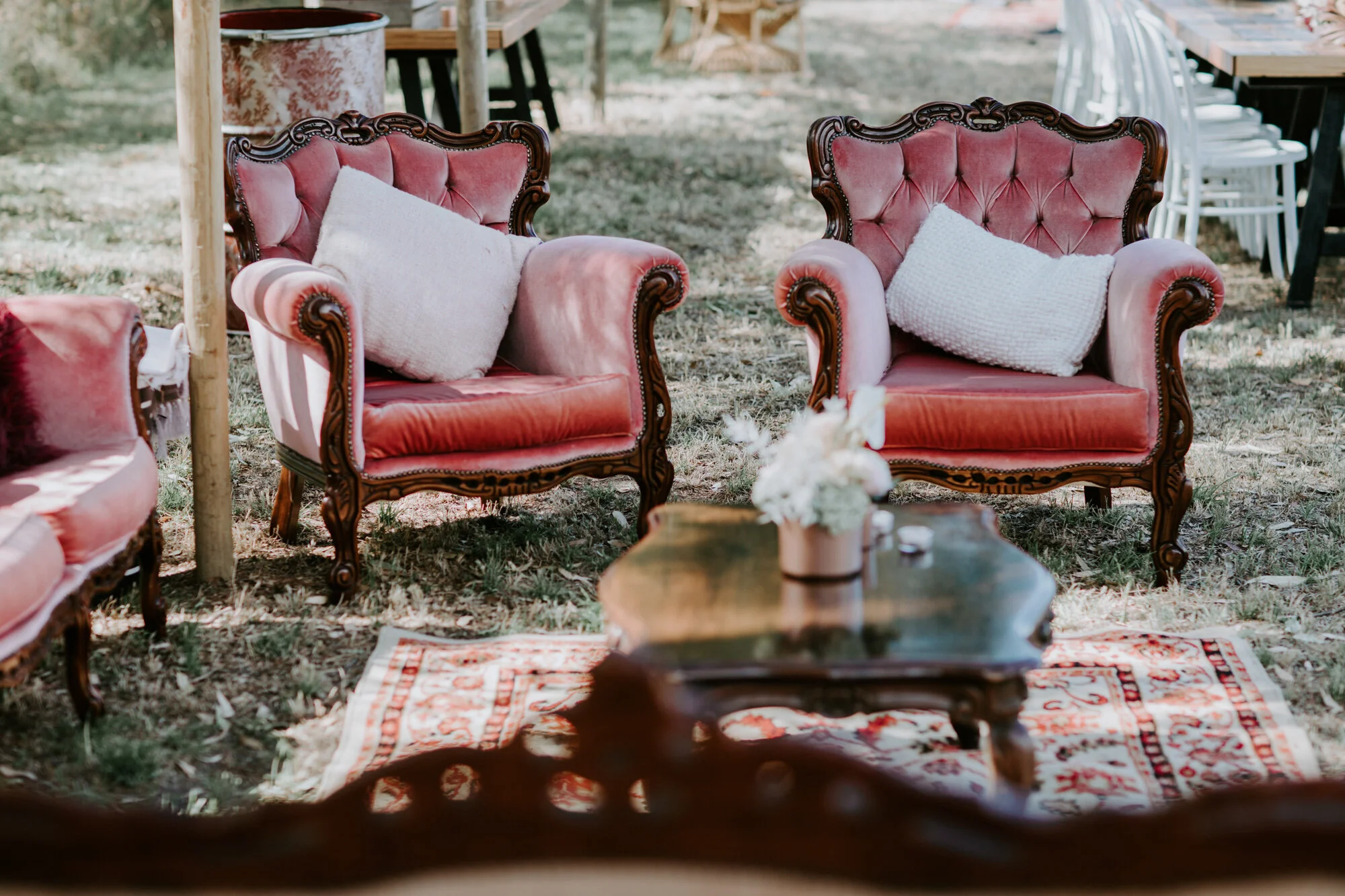Vintage Dusty Pink Armchair